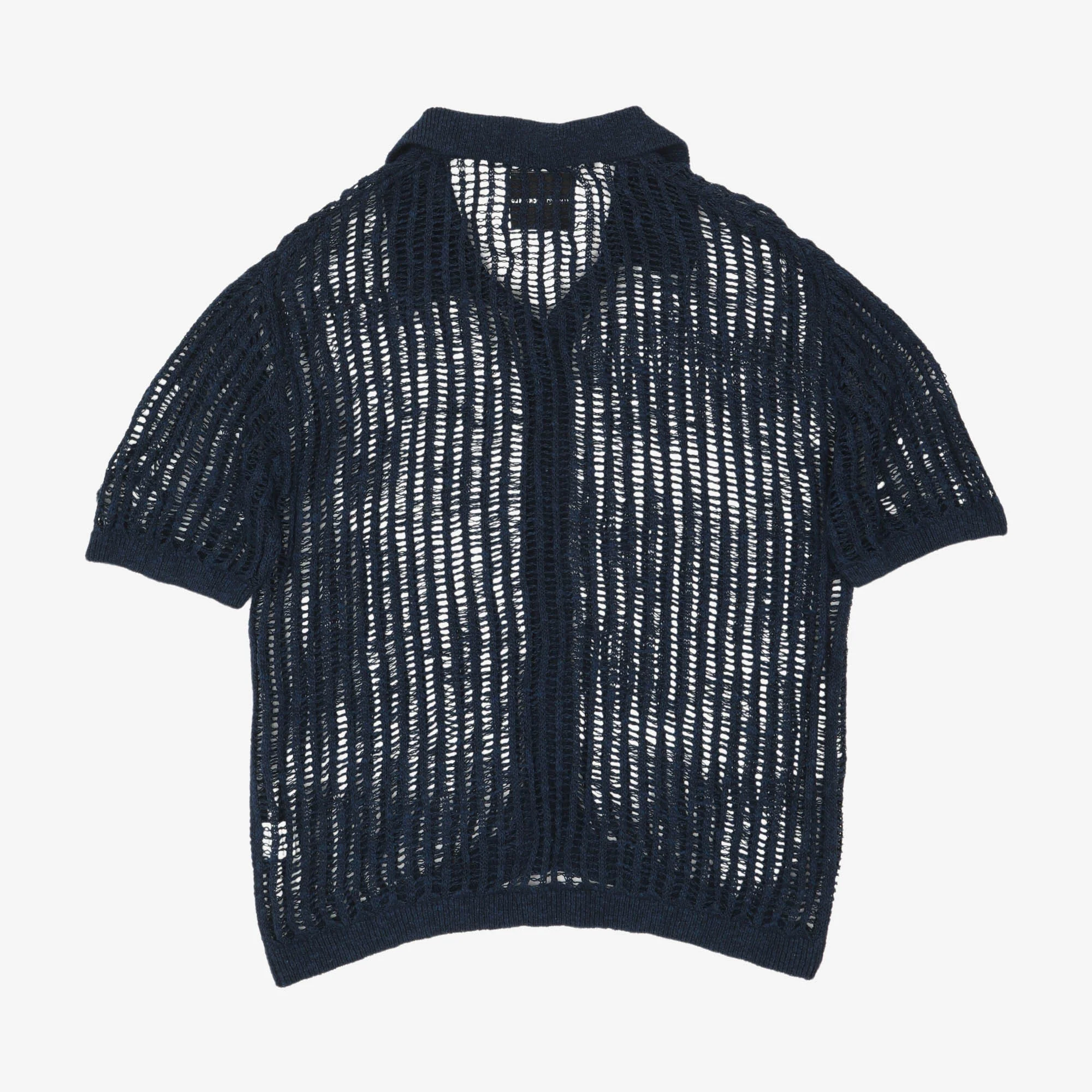 Openwork Cotton Linen Bowling Shirt - Image 2