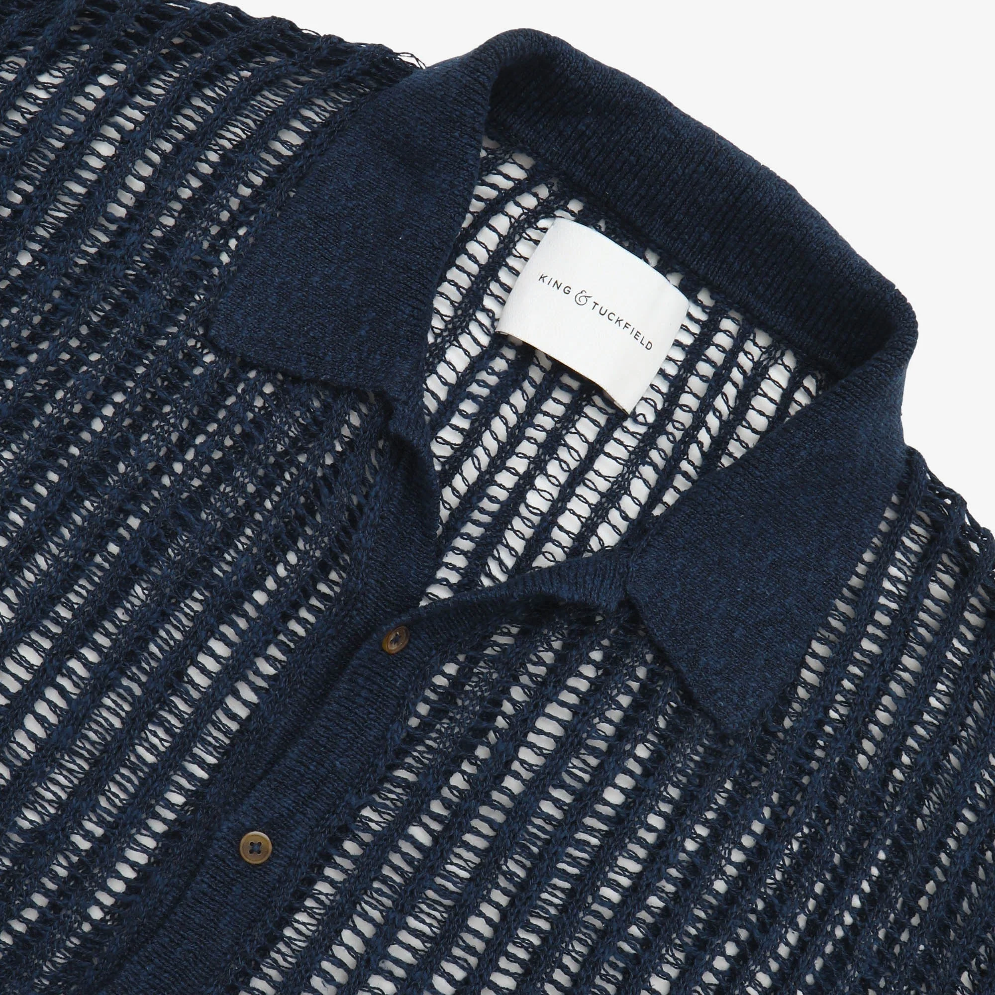 Openwork Cotton Linen Bowling Shirt - Image 3