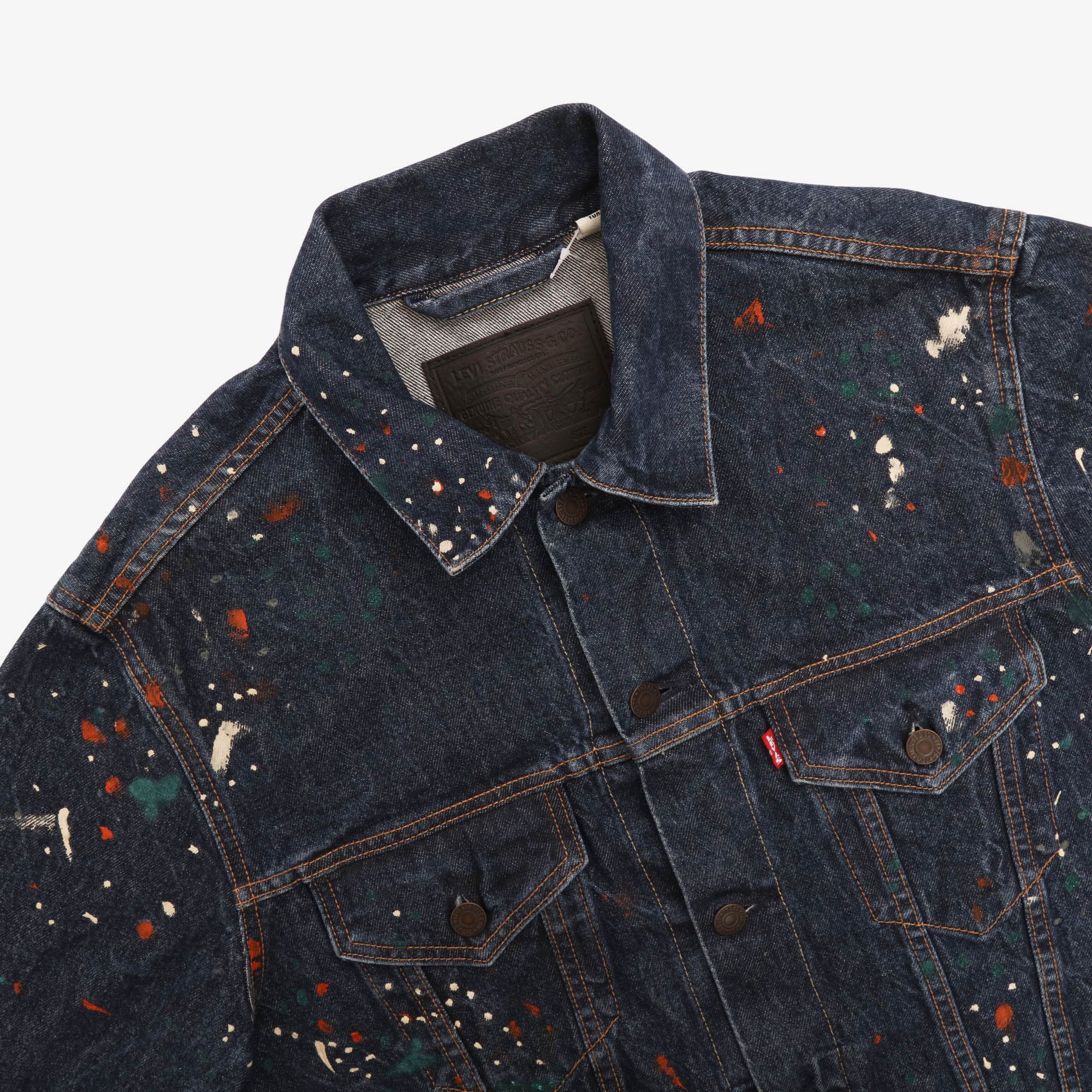Painted Selvedge Trucker Jacket (END) - Image 3