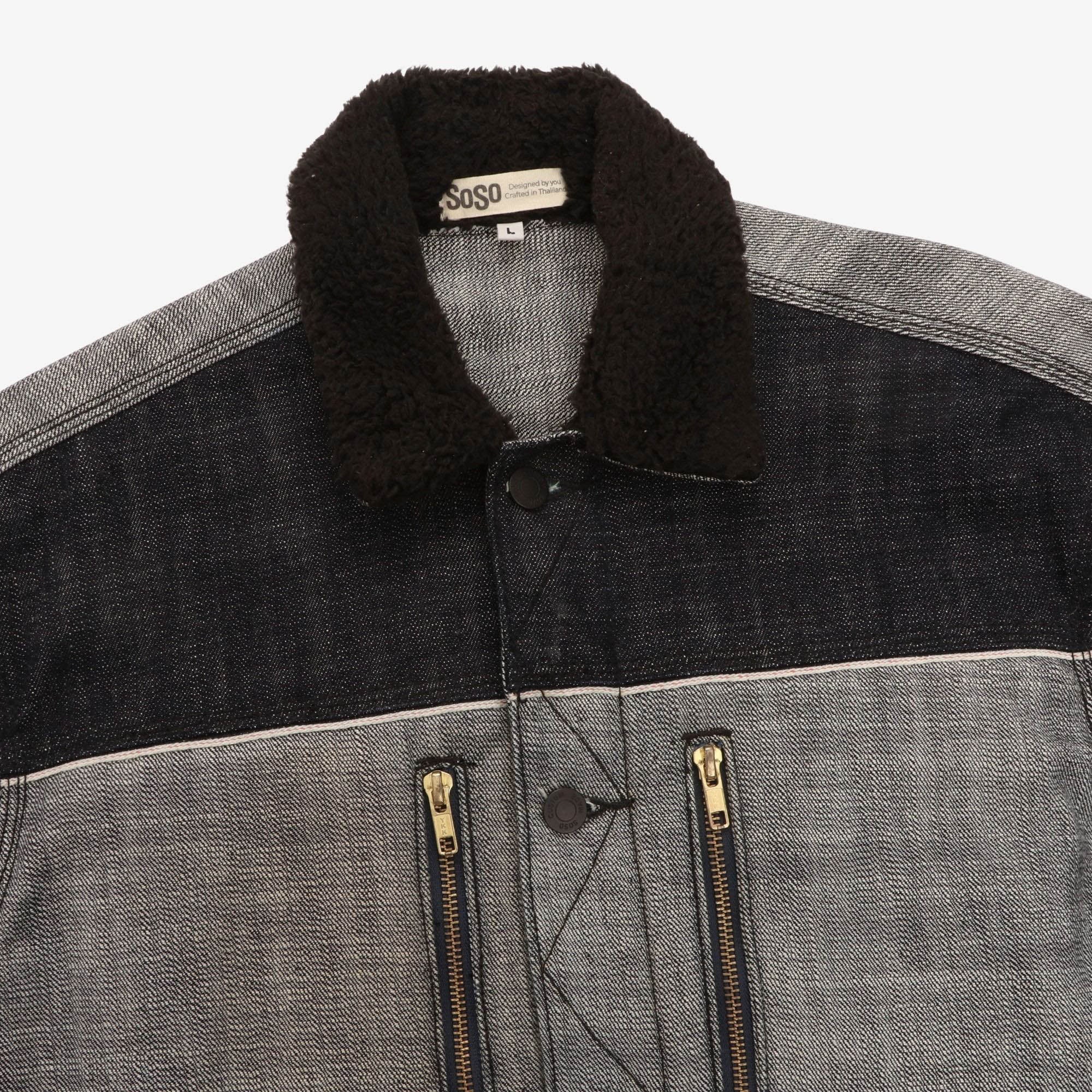 Panelled Selvedge Denim Jacket - Image 3