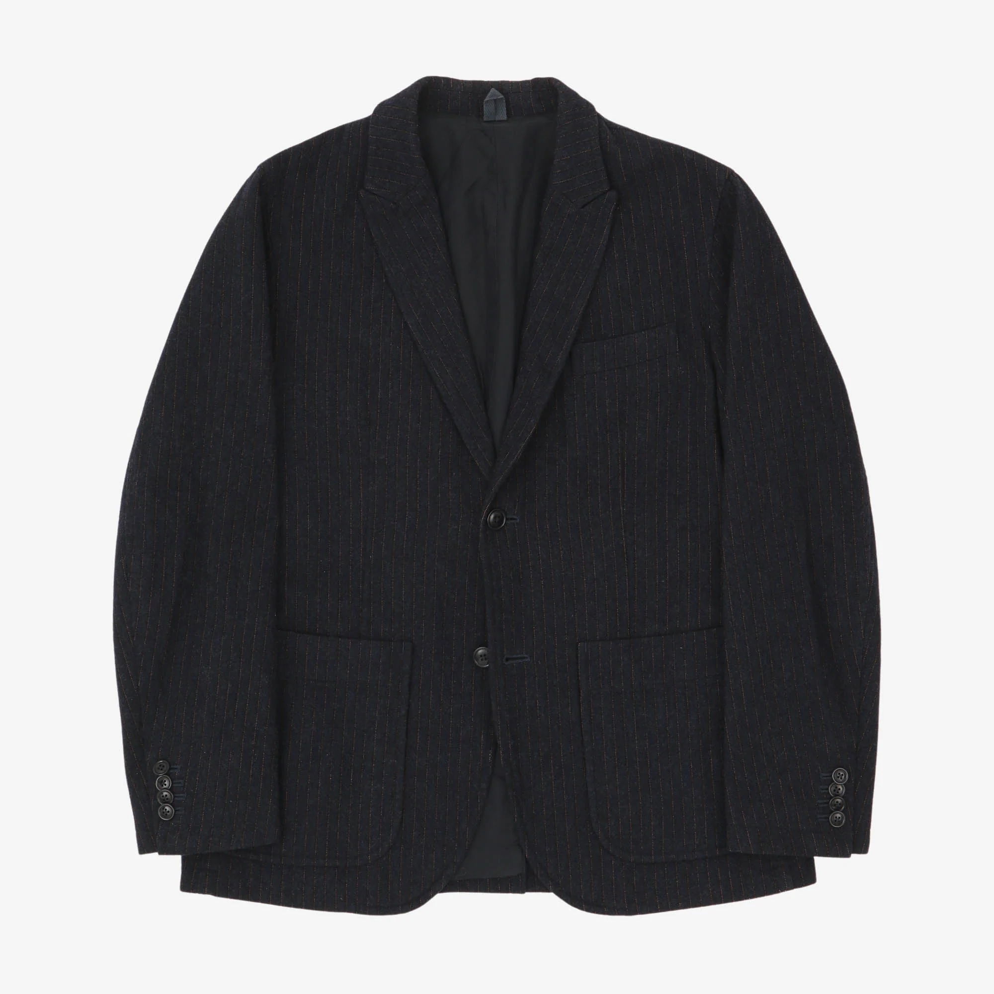 Pinstripe Wool Blend Suit