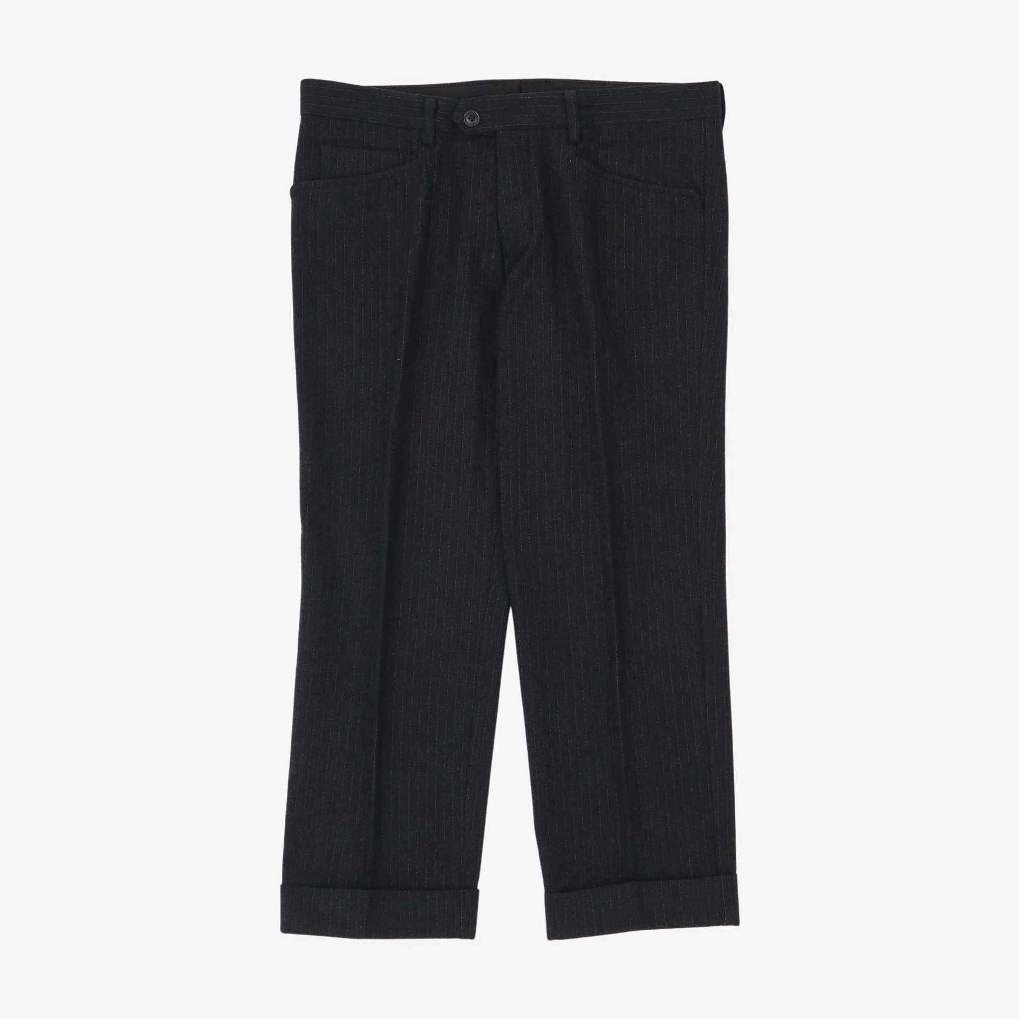 Pinstripe Wool Blend Suit - Image 5