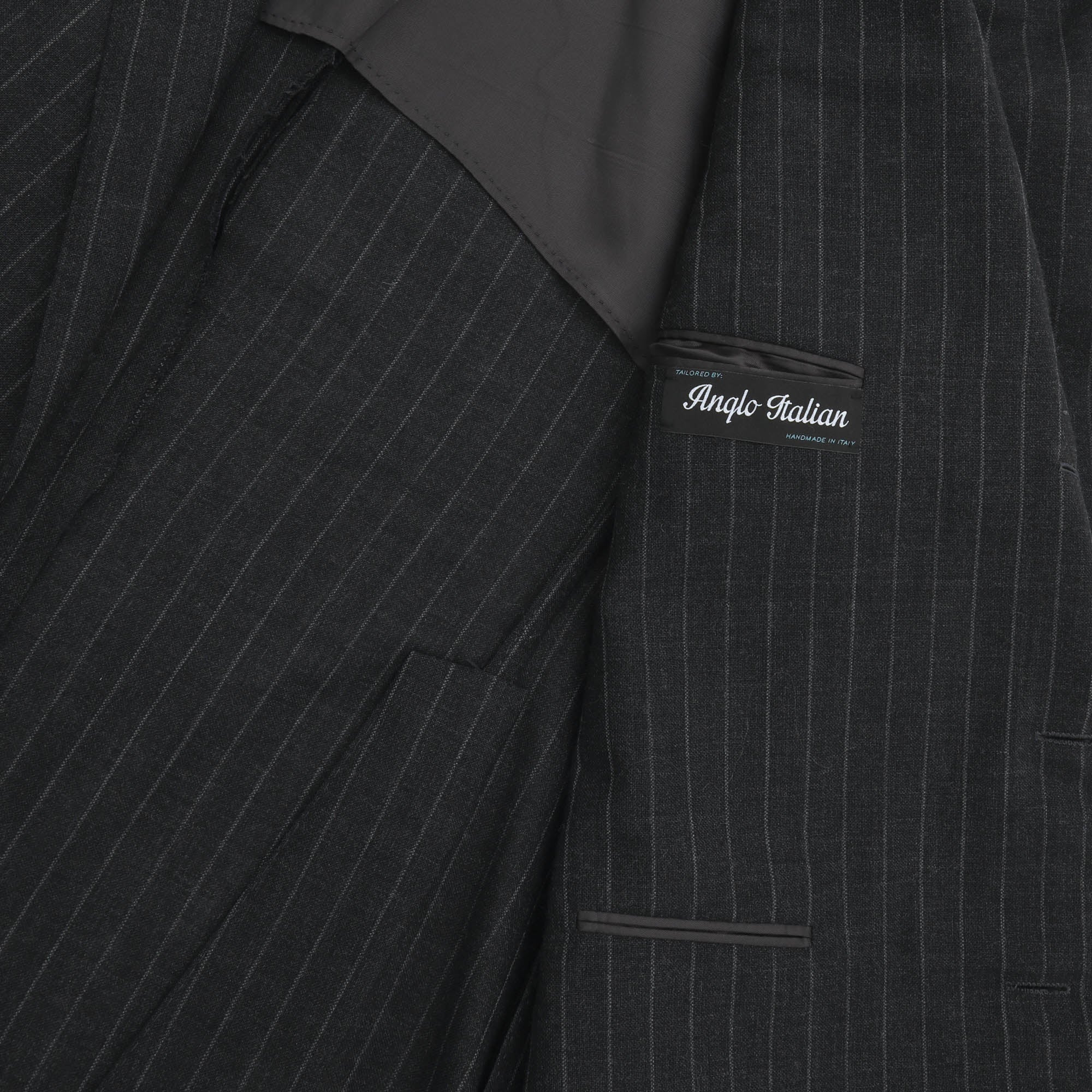 Pinstripe Wool Suit - Image 4