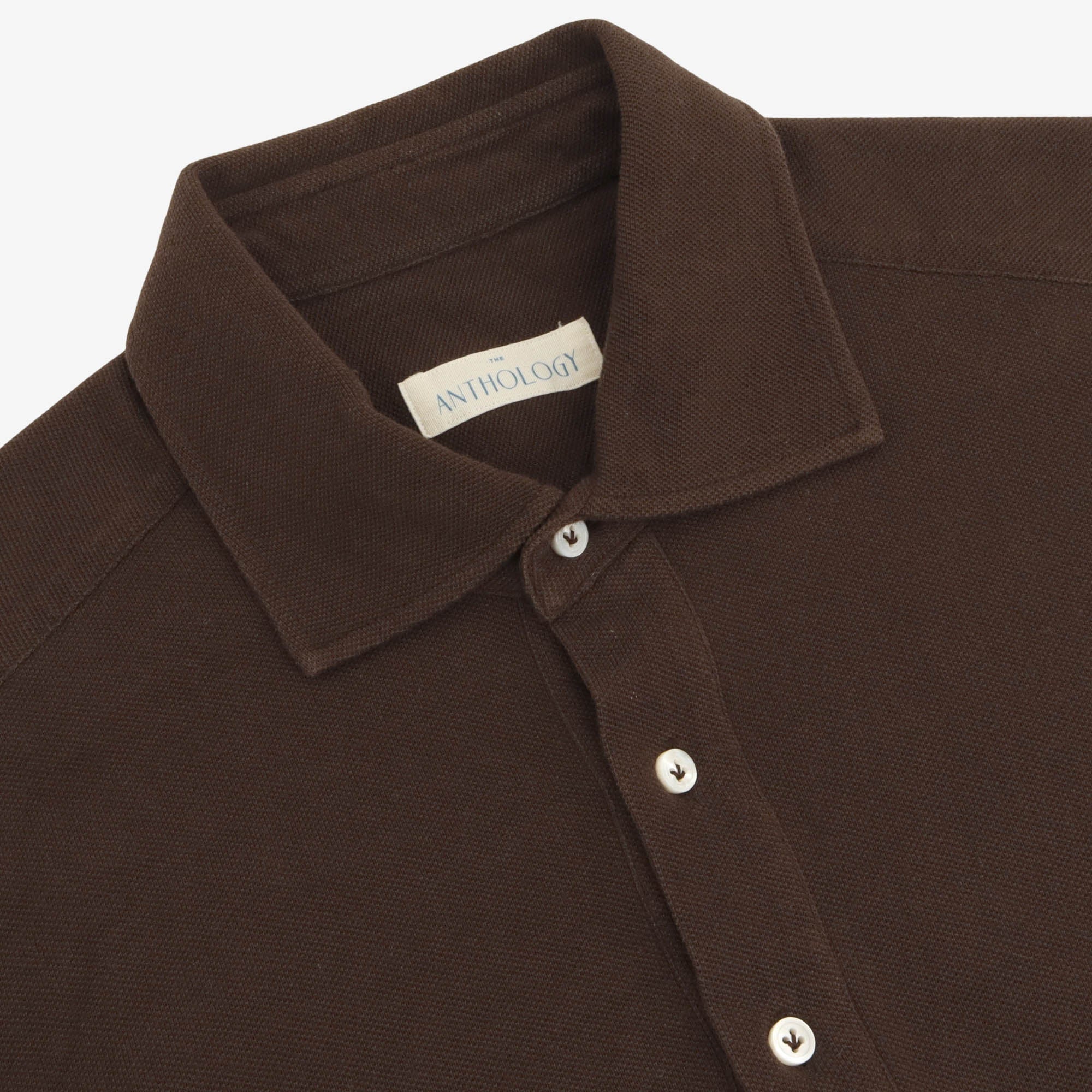 Pique Spread Collar LS Polo - Image 3