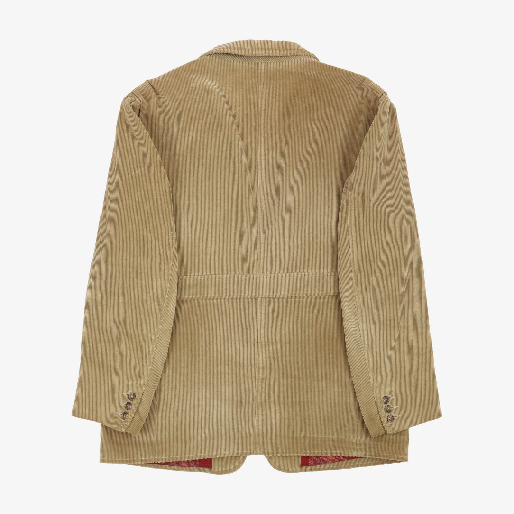 Plaid Lined Corduroy Blazer - Image 2