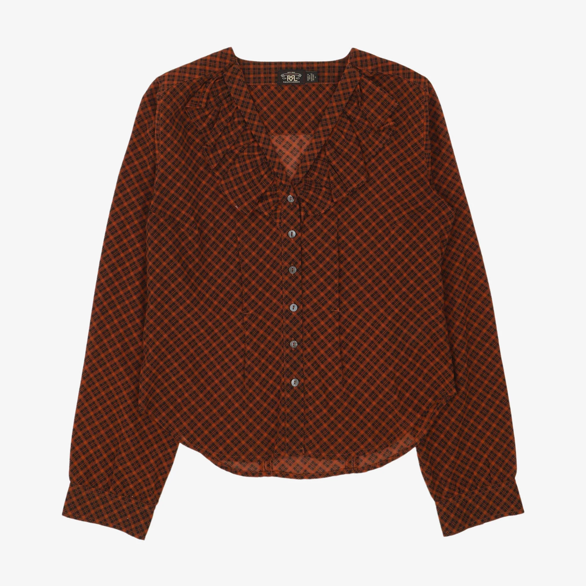 Plaid Ruffle Blouse