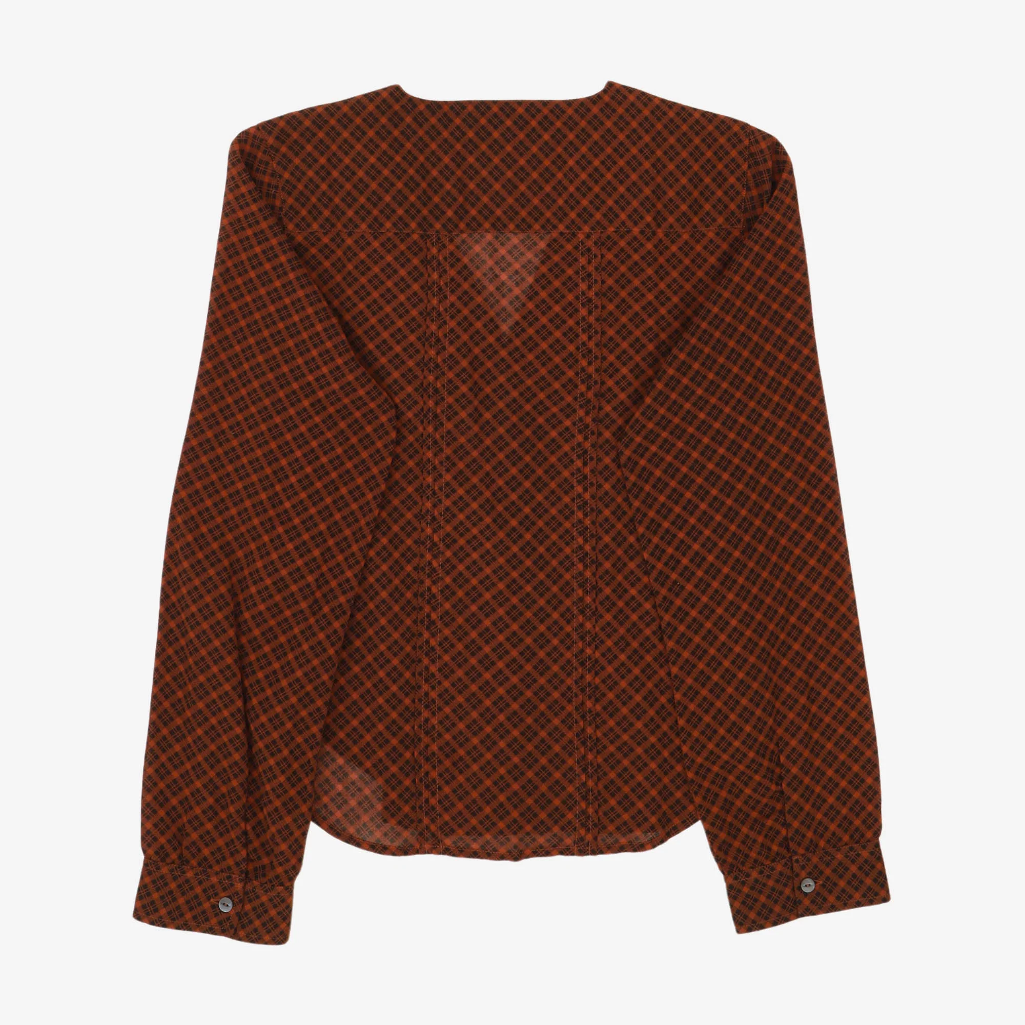 Plaid Ruffle Blouse - Image 2