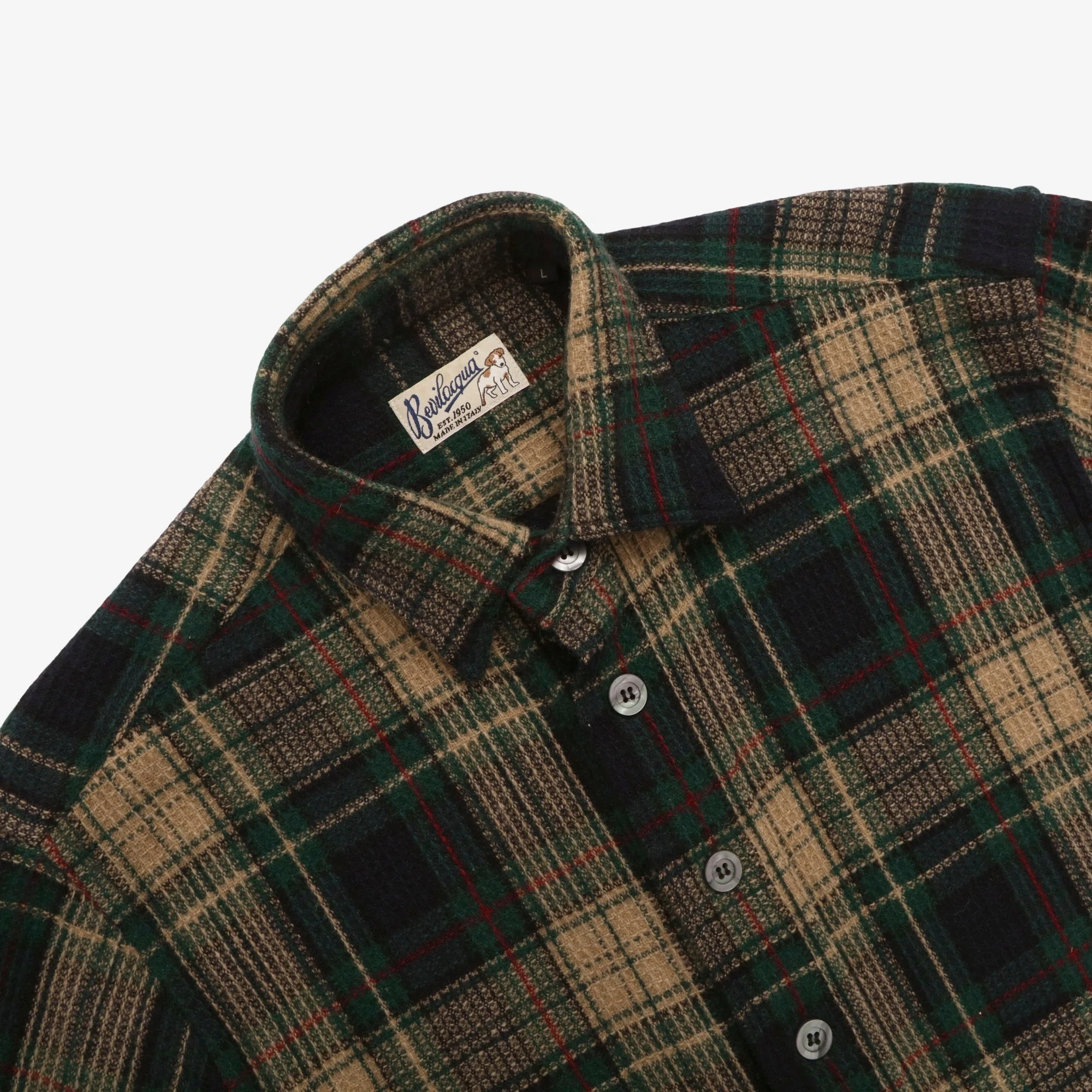 Plaid Waffle Knit Overshirt - Image 3