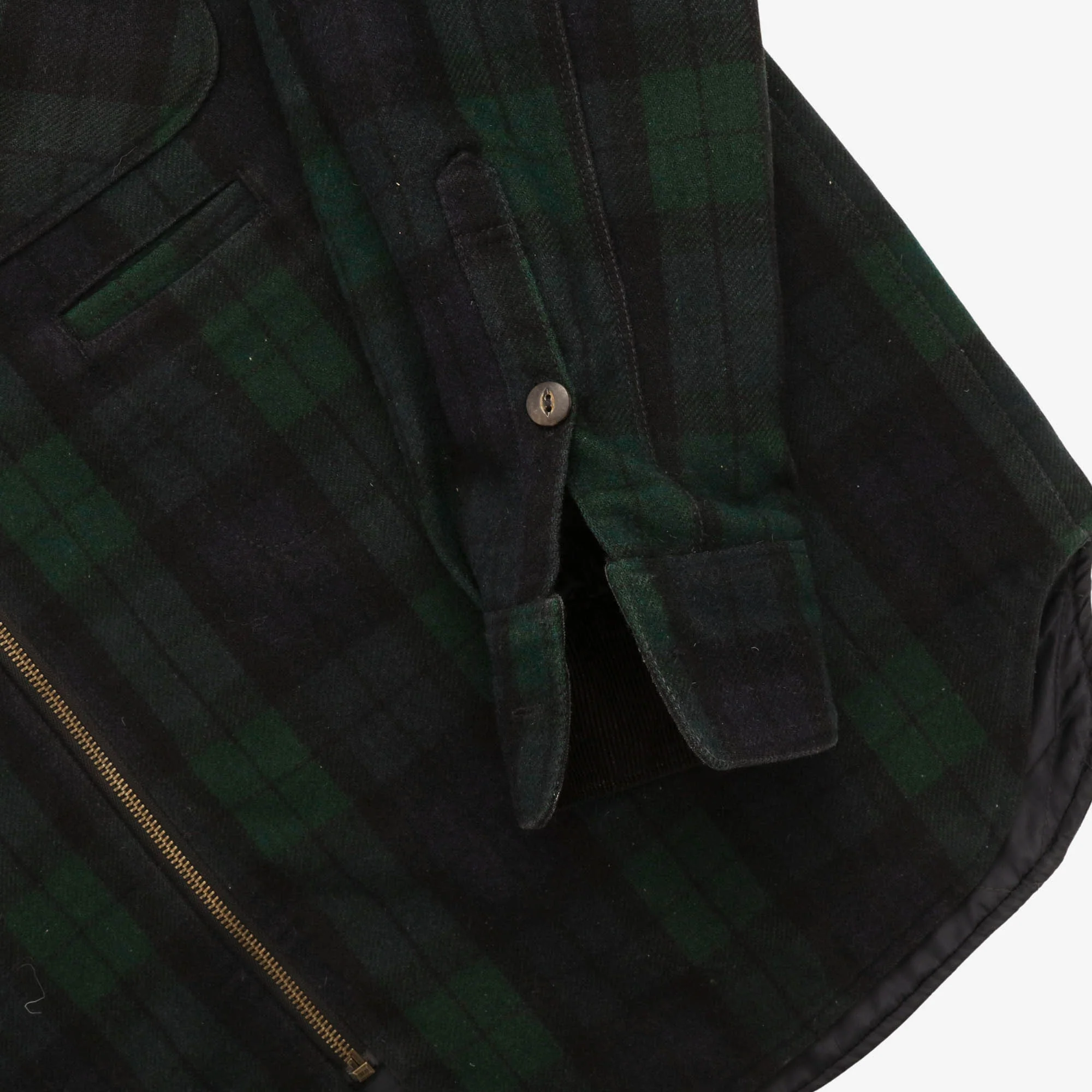 Plaid Wool Zip Up Jacket - Image 4