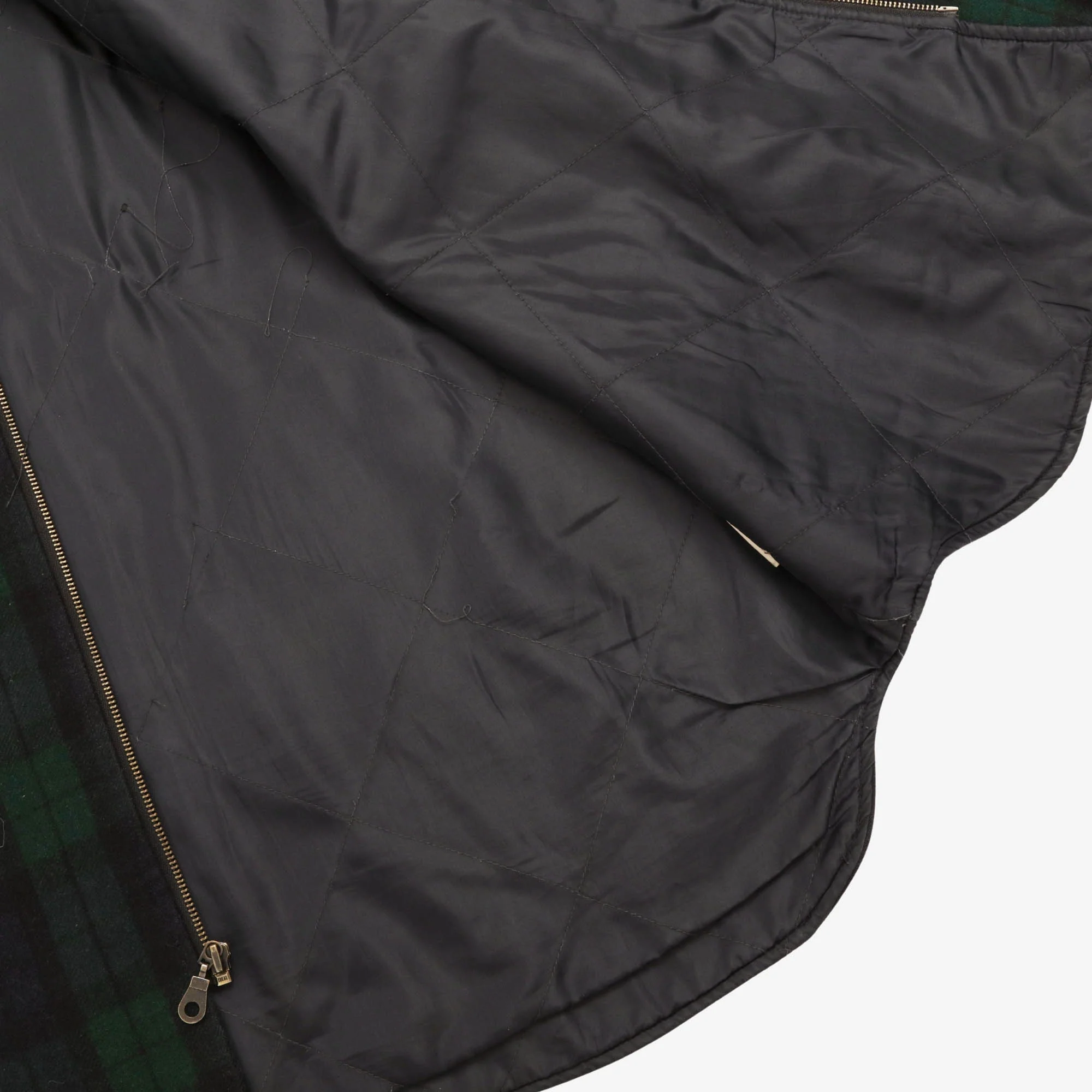 Plaid Wool Zip Up Jacket - Image 5