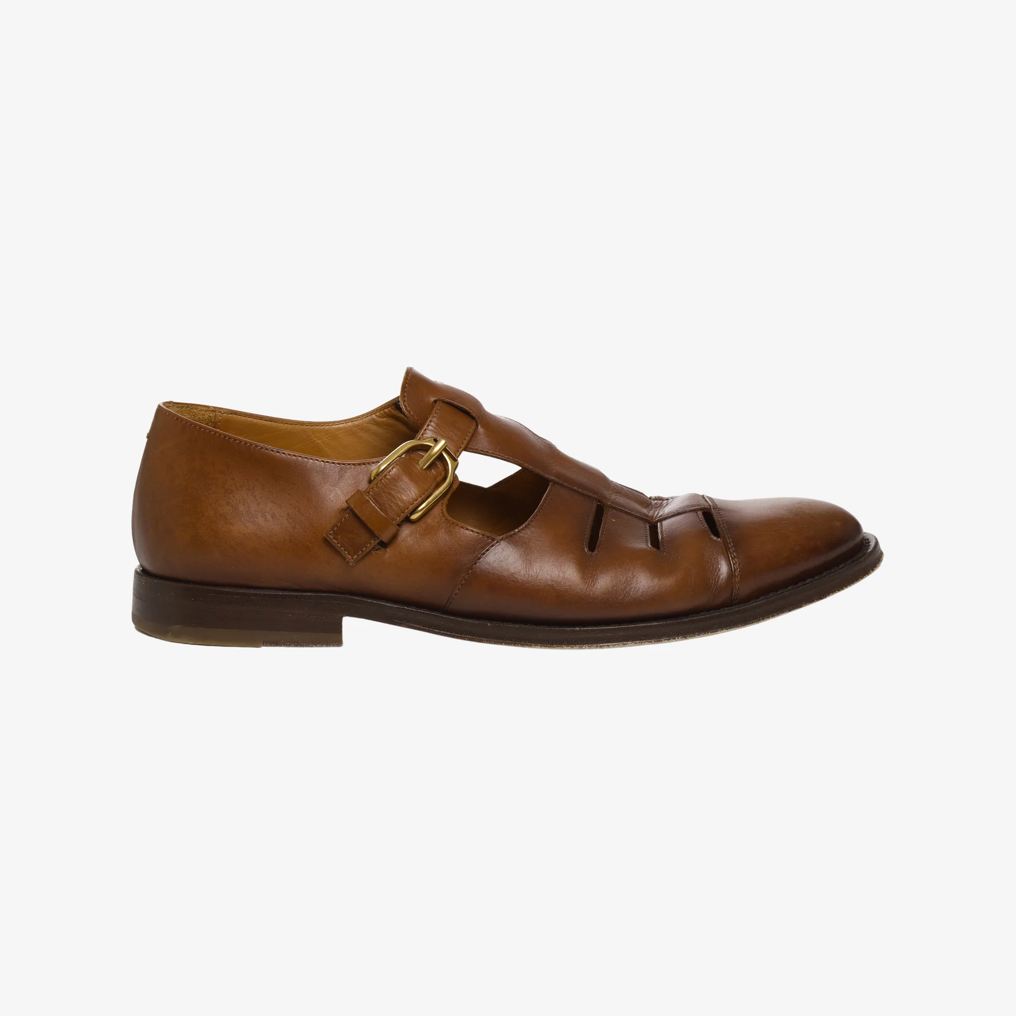Purple Label Burnished Leather Fisherman Sandal