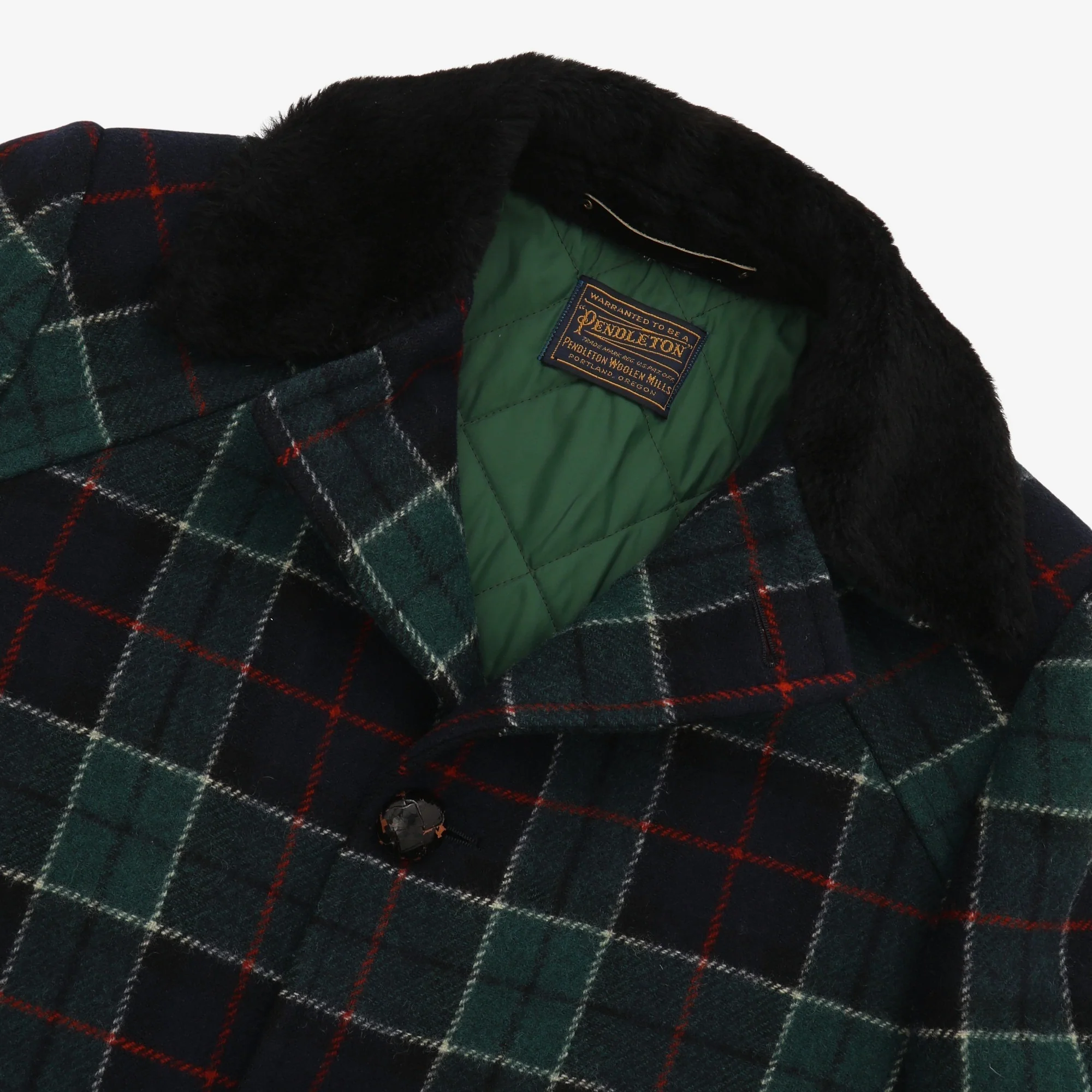 Quilted Check Wool Overcoat - Image 3