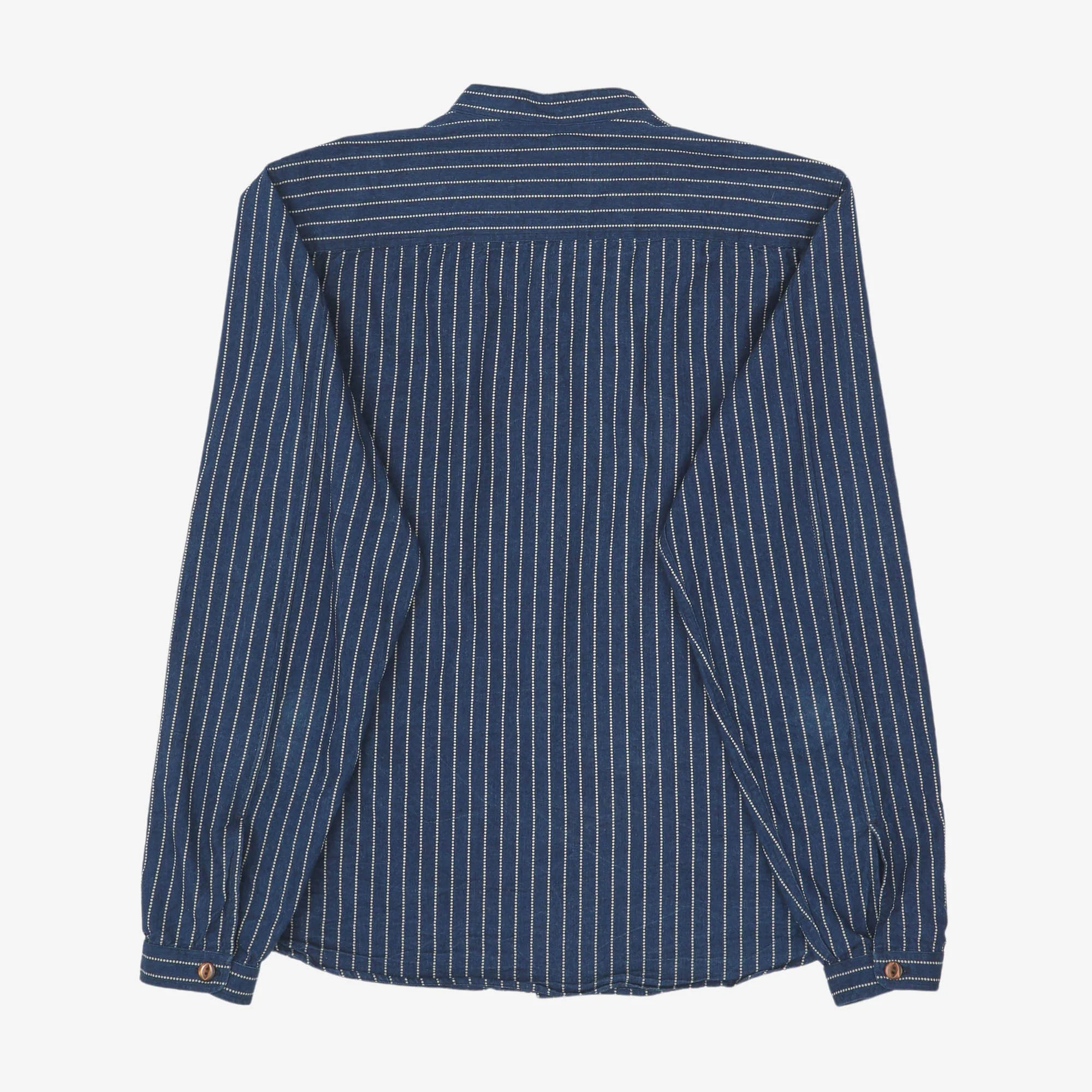 Selvedge Band Collar Wabash Shirt - Image 2