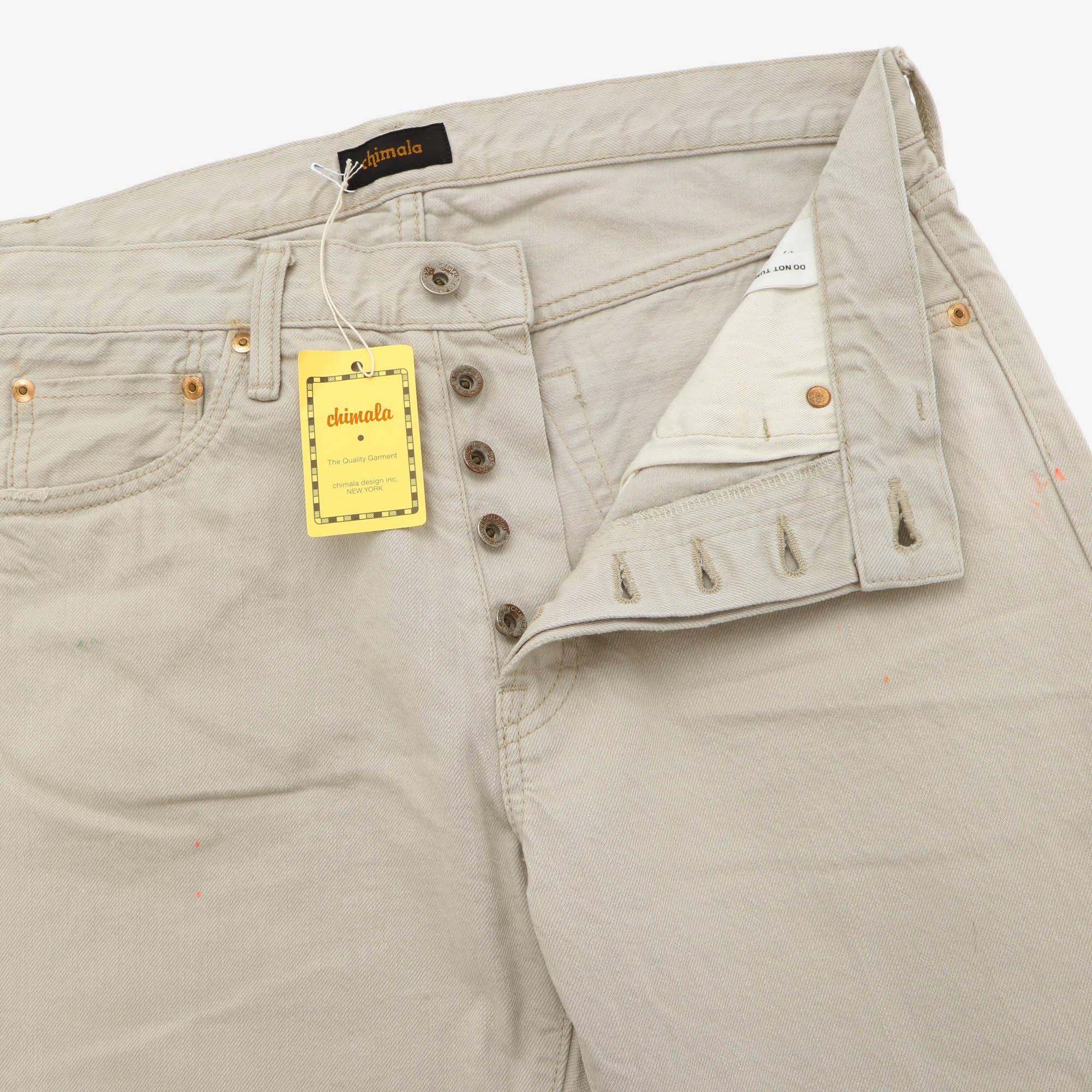 Selvedge Denim Used Ankle Cut Jeans (32W X 26.5L) - Image 3