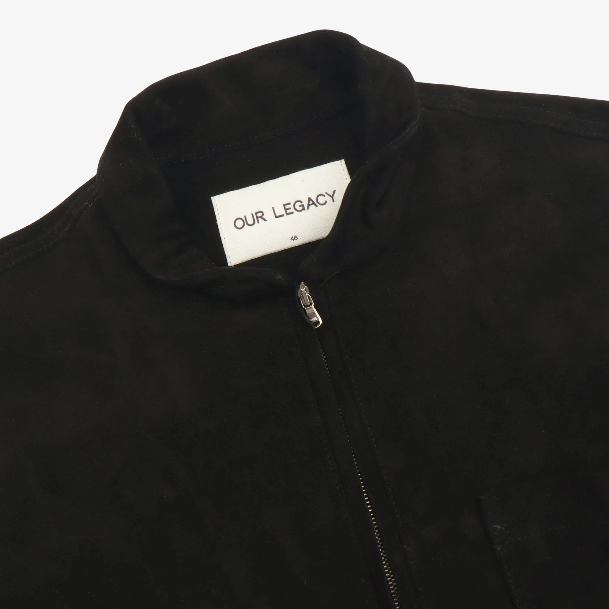 Shawl Half Zip Suede Shirt - Image 3