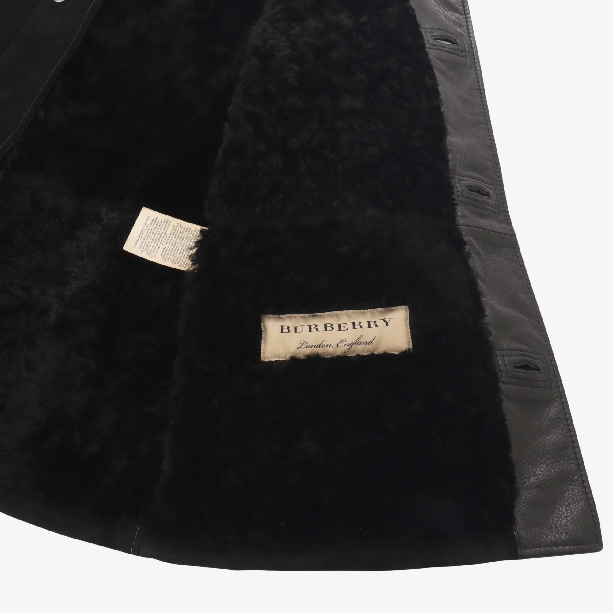 Shearling Collar Contrast Stitch Jacket - Image 4