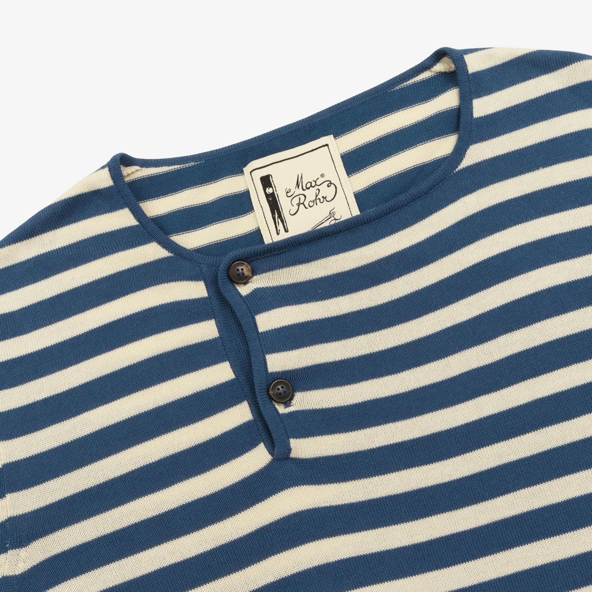 Side Button Striped LS Tee - Image 3