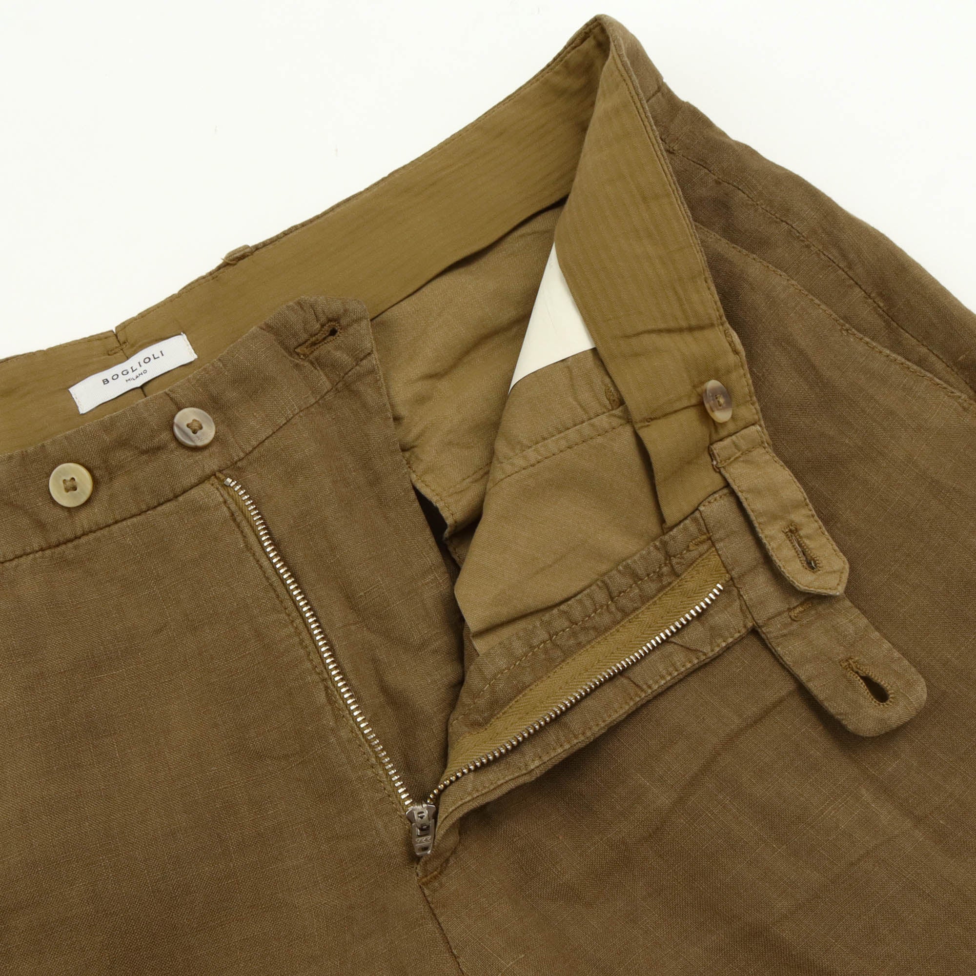 Slim Straight Linen Trousers (37W X 28.5L) - Image 5