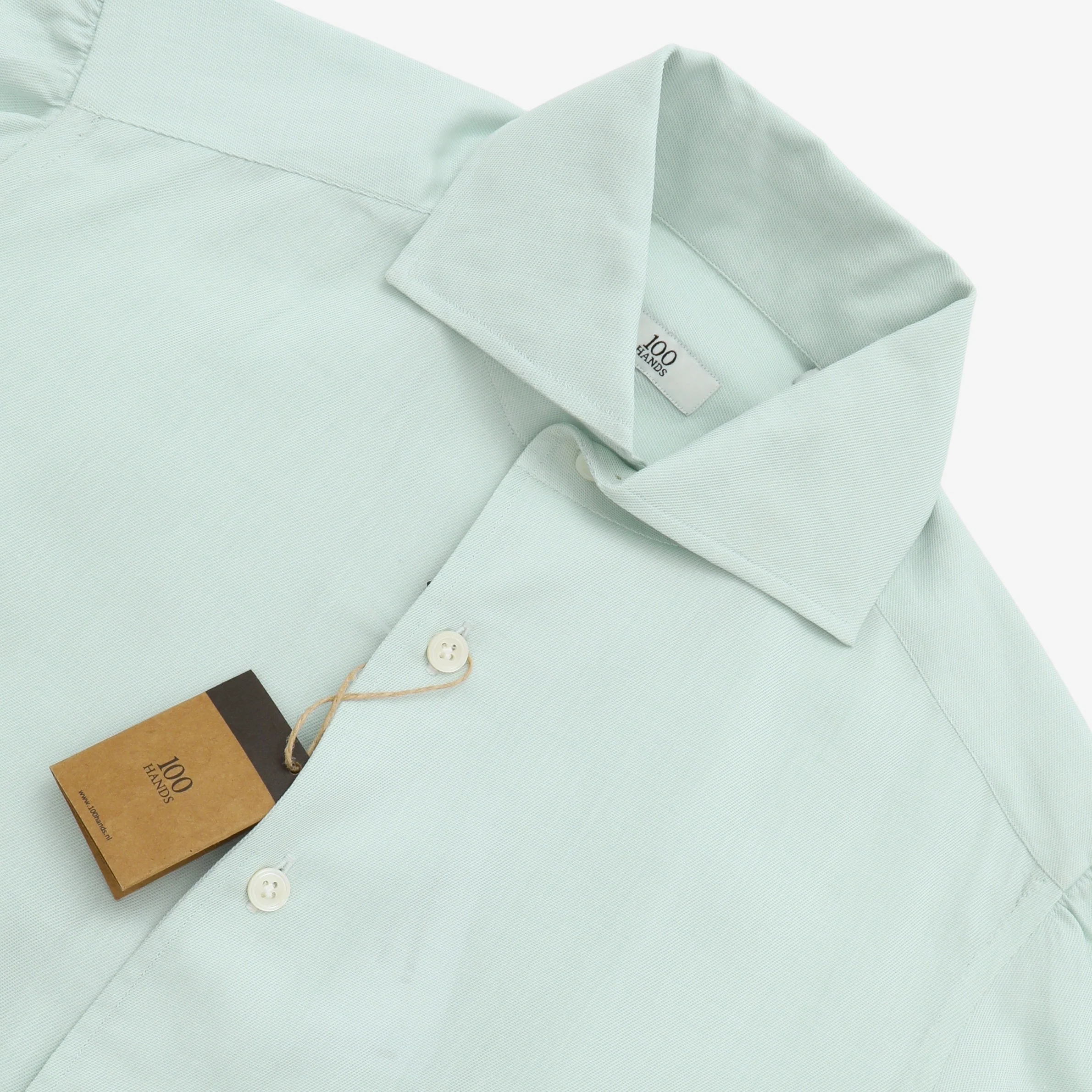 Spread Collar Cotton Shirt - Image 3