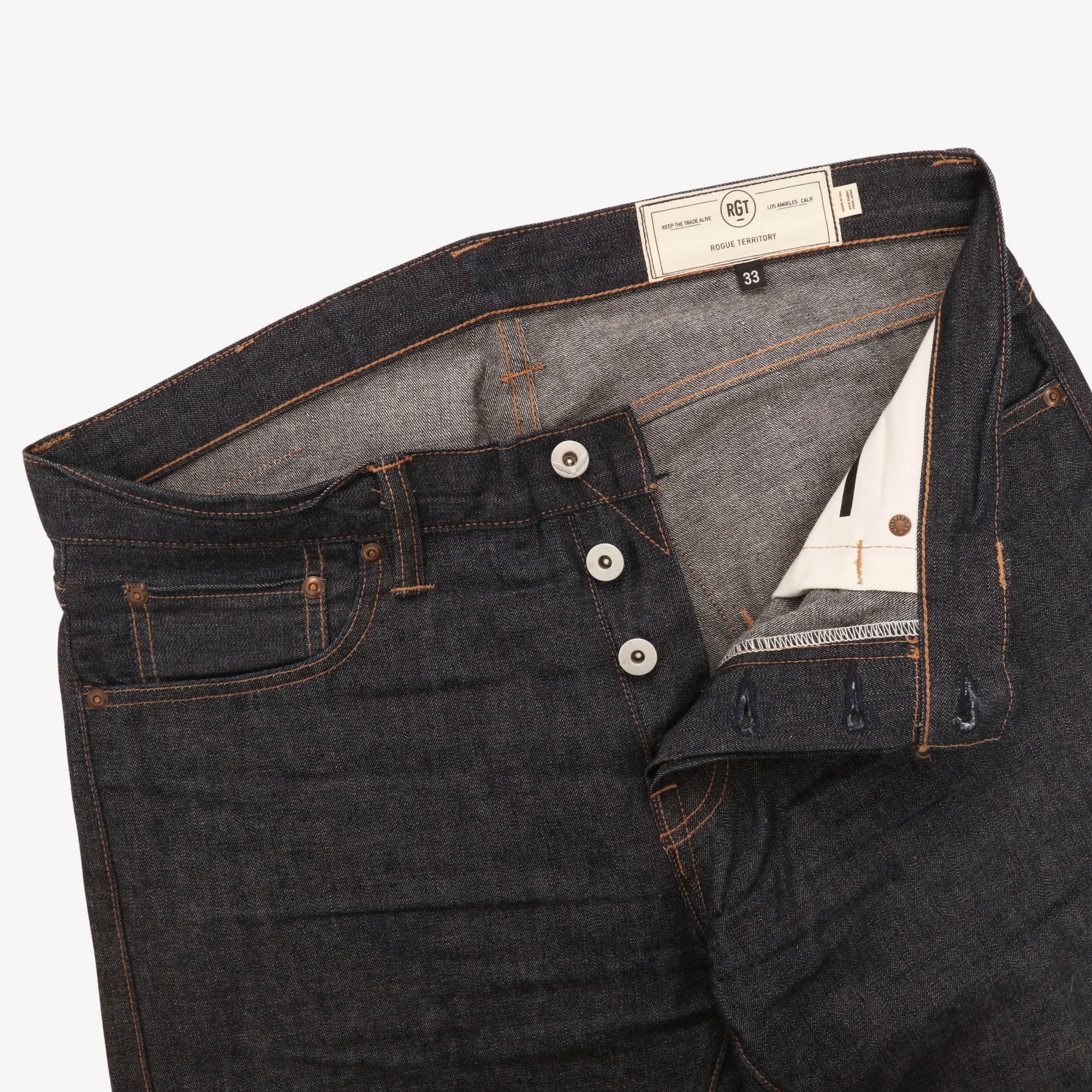 Stanton Slim Straight Selvedge Denim Jeans (36W X 28L) - Image 3