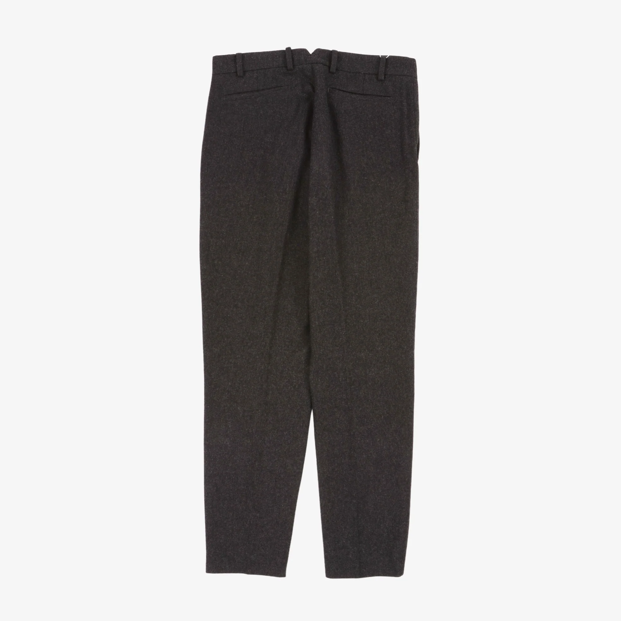 Straight Pleated Wool Trousers (31W X 30L) - Image 2
