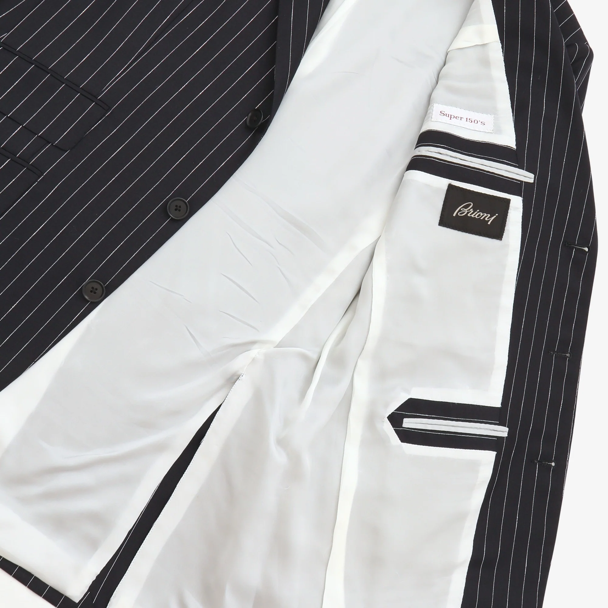 Super 150s Pinstripe Suit - Image 4