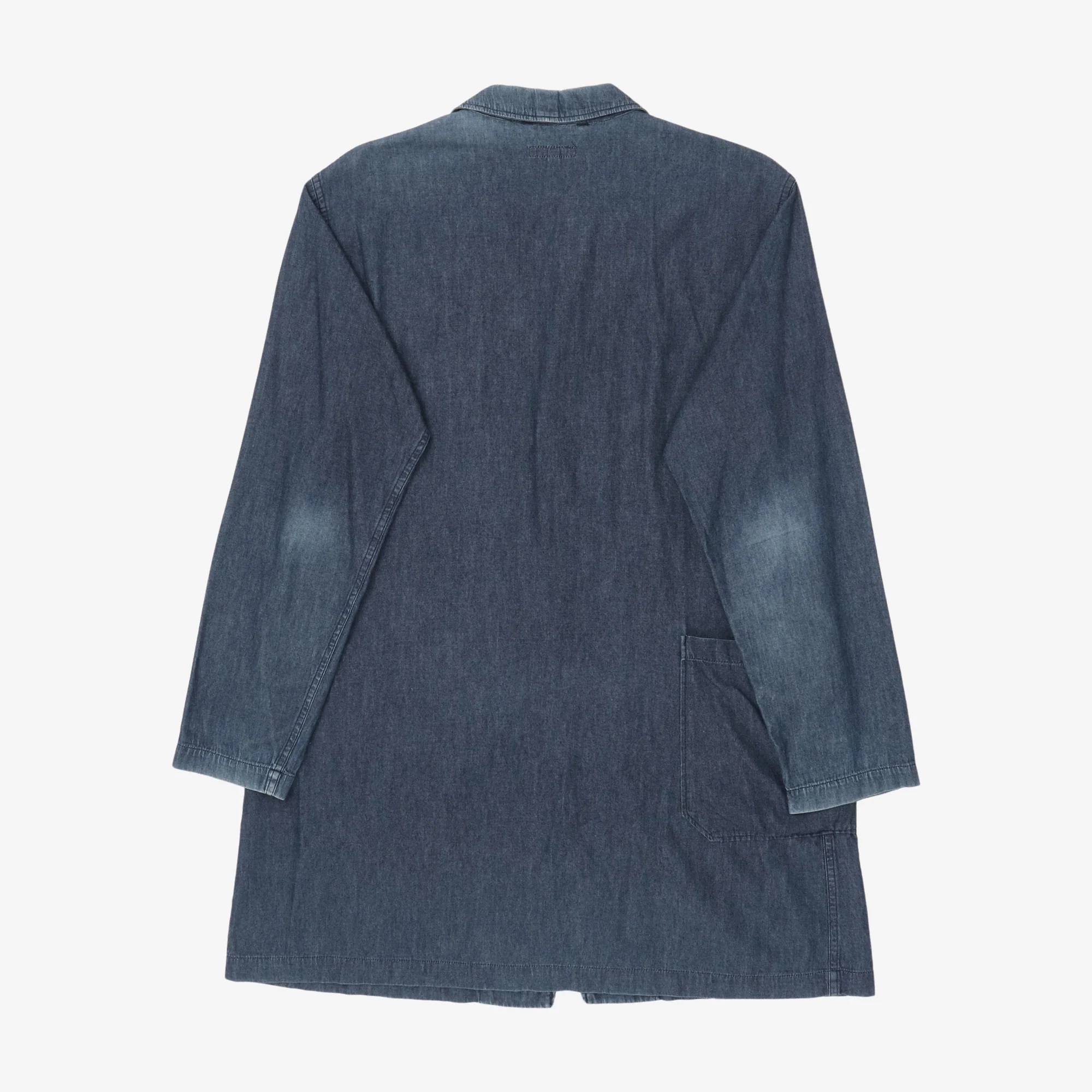 Three Pocket Long Denim Jacket - Image 2