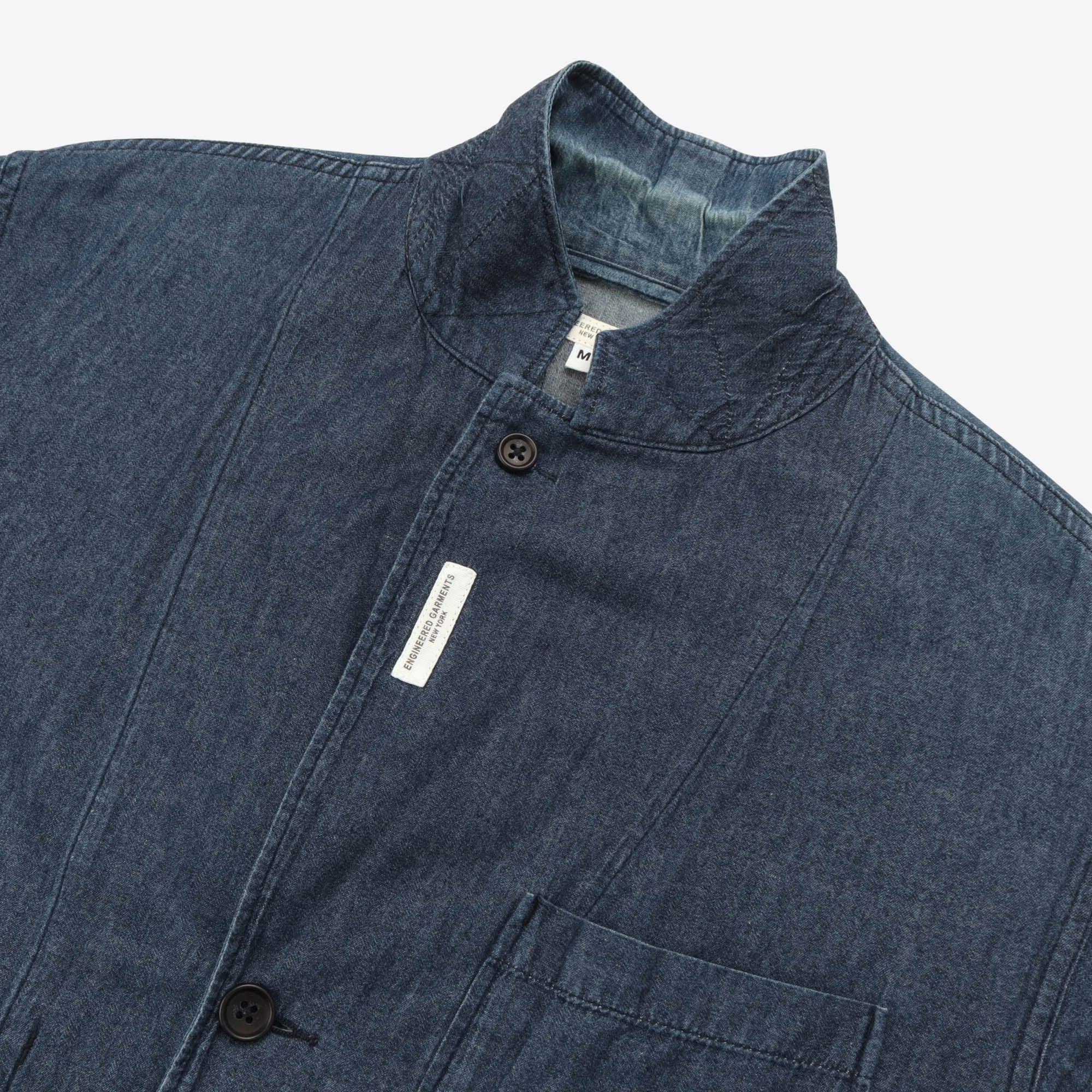 Three Pocket Long Denim Jacket - Image 4