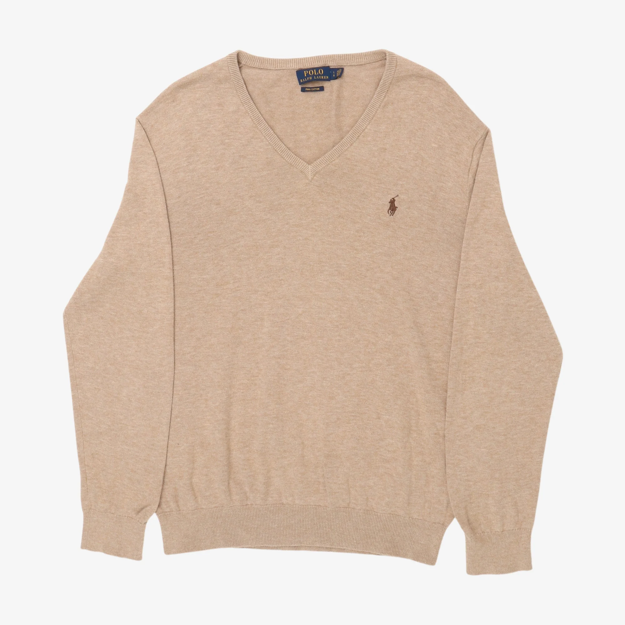 V Neck Fine Knit Sweater