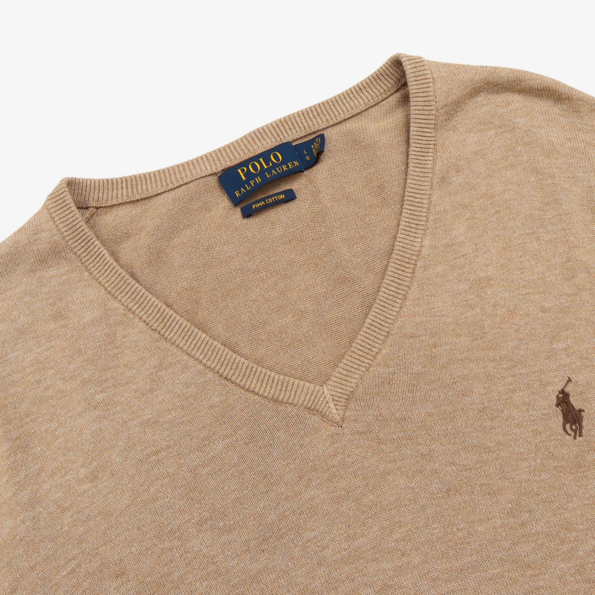 V Neck Fine Knit Sweater - Image 3