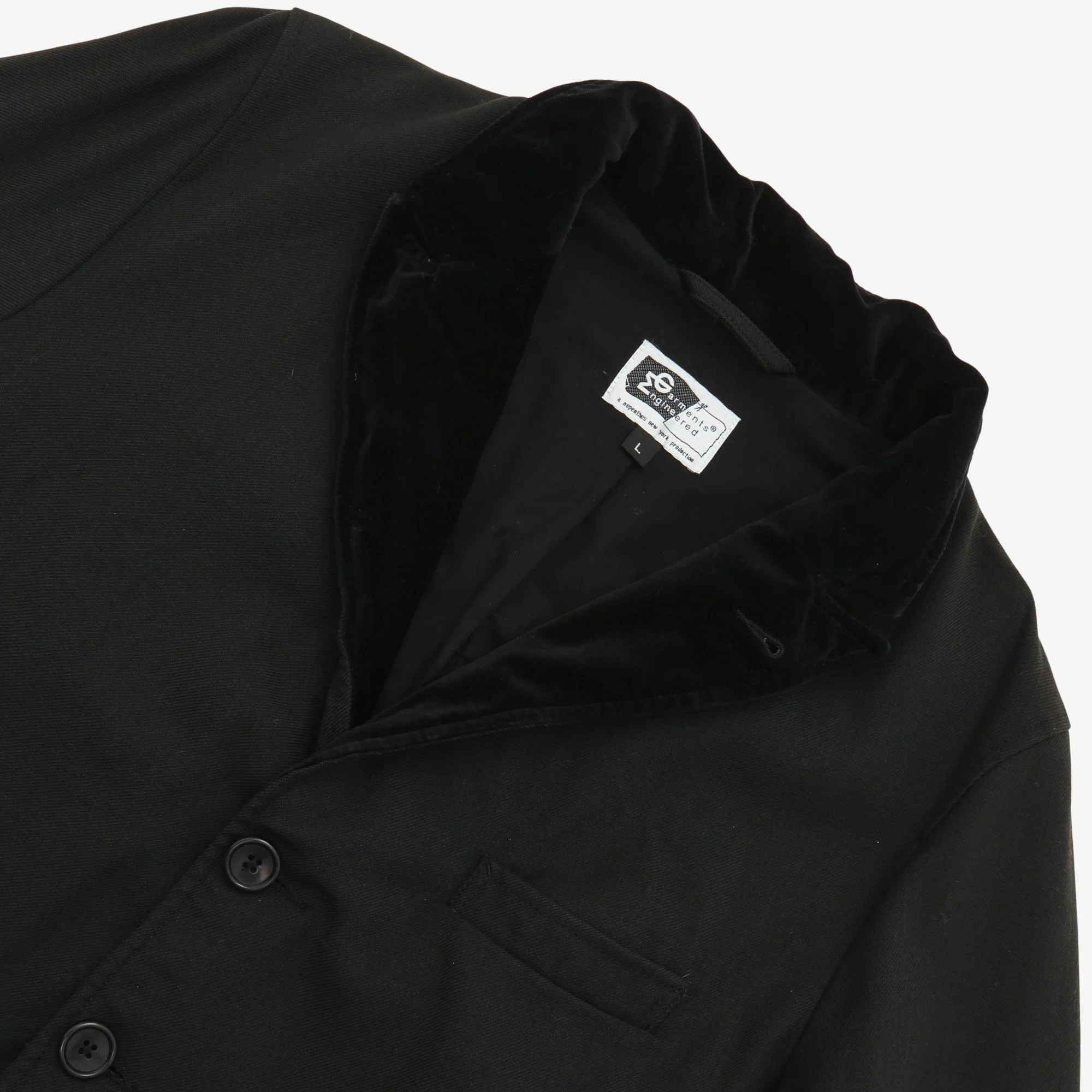 Velvet Collar Wool Twill Jacket - Image 3