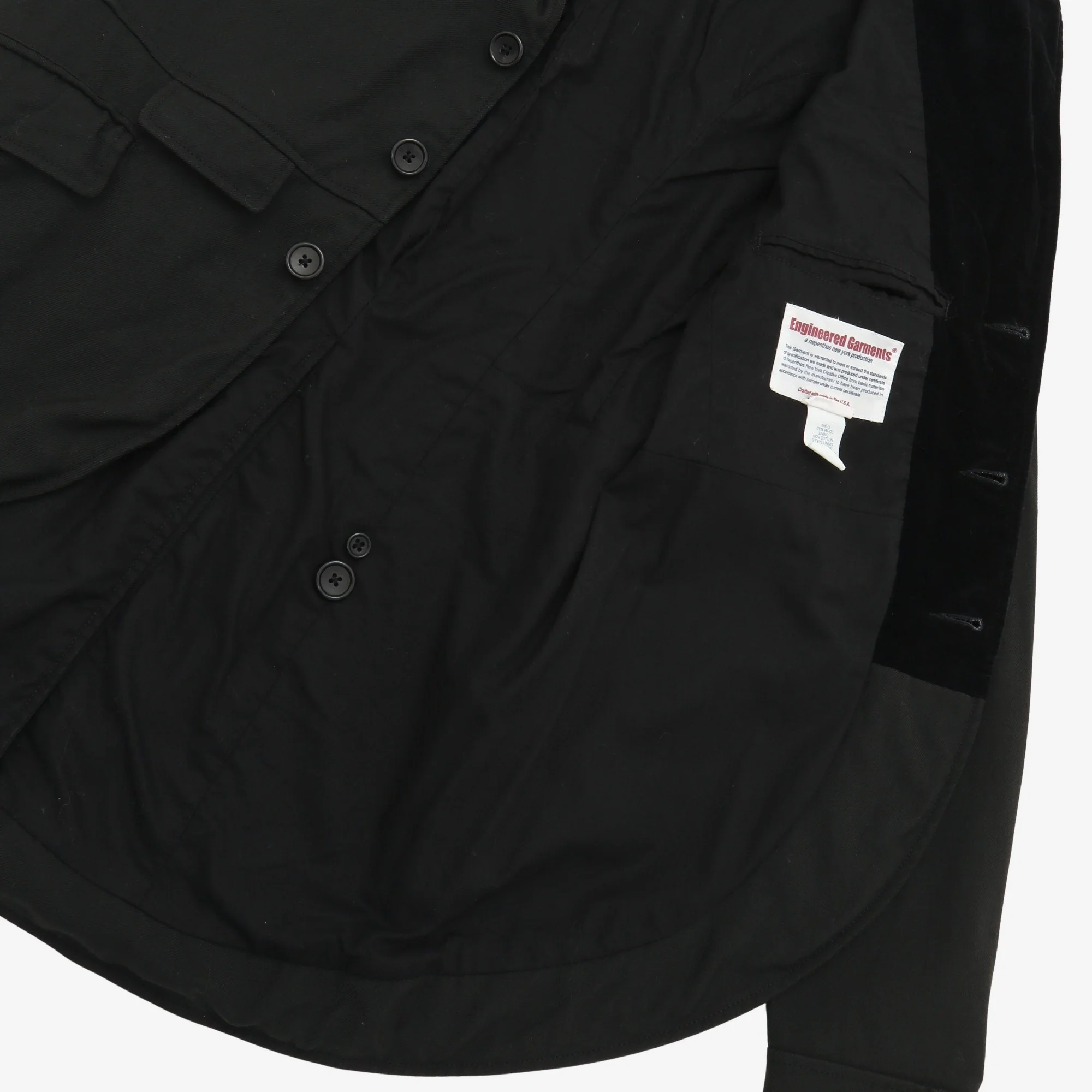 Velvet Collar Wool Twill Jacket - Image 4