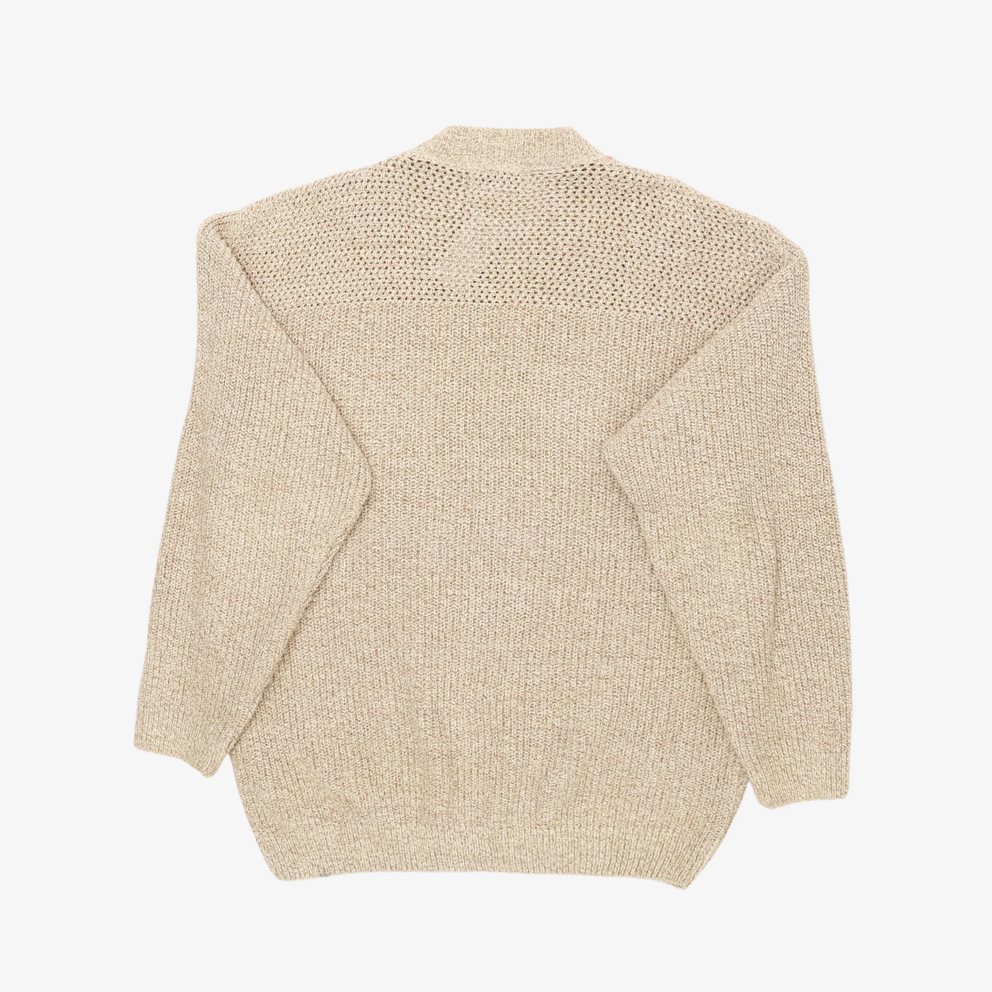 Vintage 1/4 Button Knit Sweater - Image 2