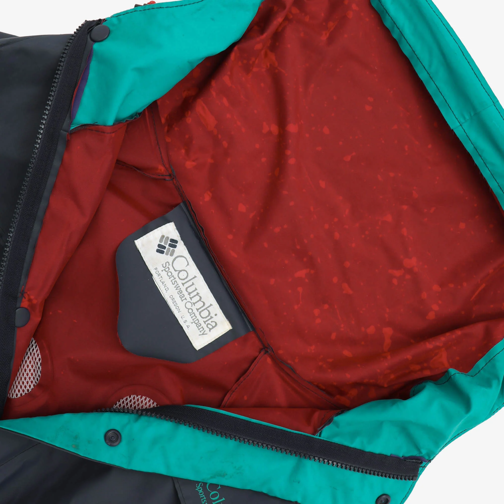 Vintage PVC Nylon Vented Hooded Rain Coat - Image 6