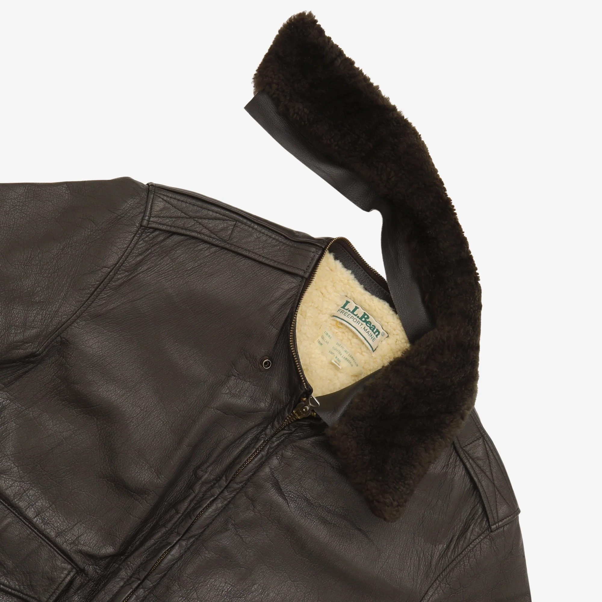Vintage Shearling Aviator Jacket - Image 3