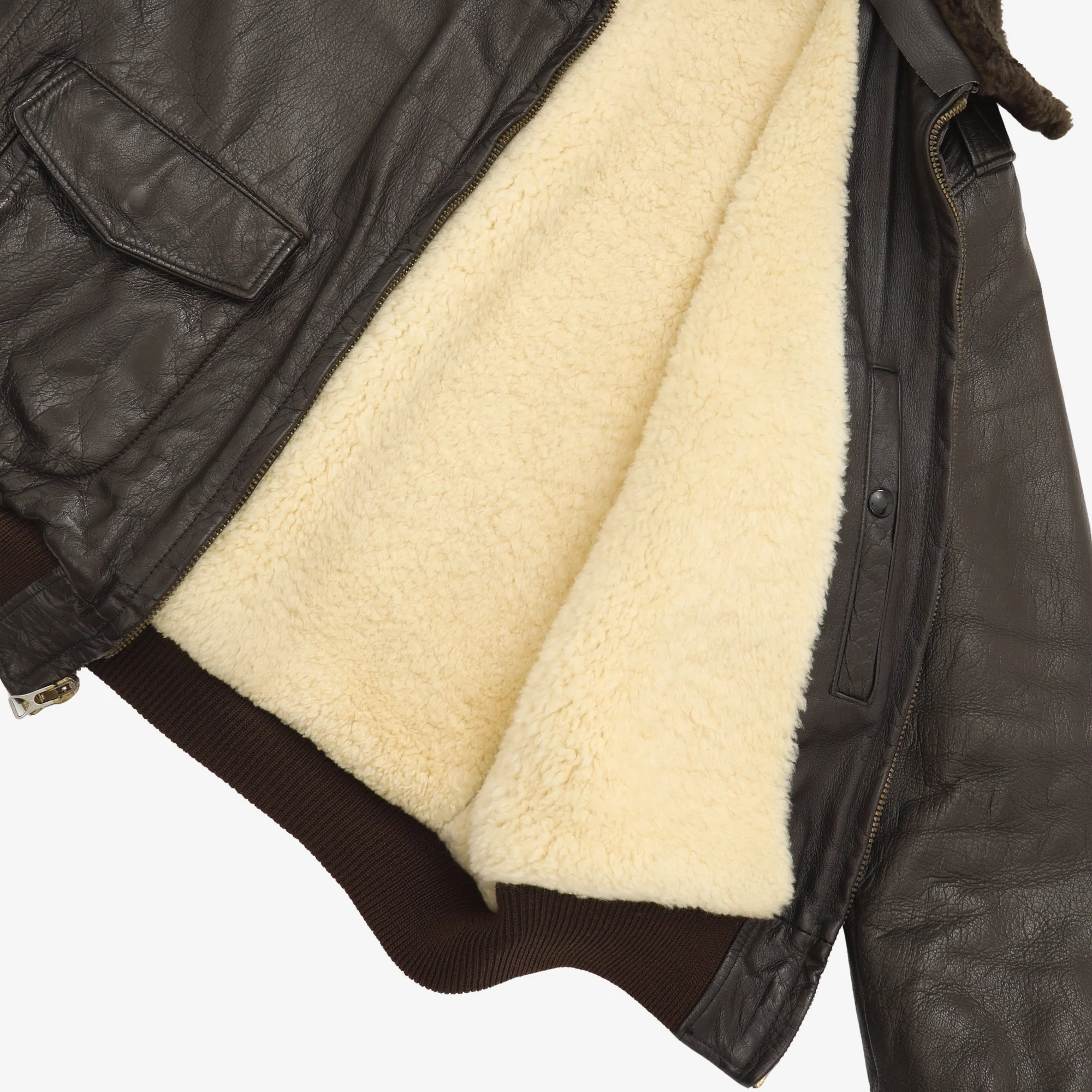Vintage Shearling Aviator Jacket - Image 4