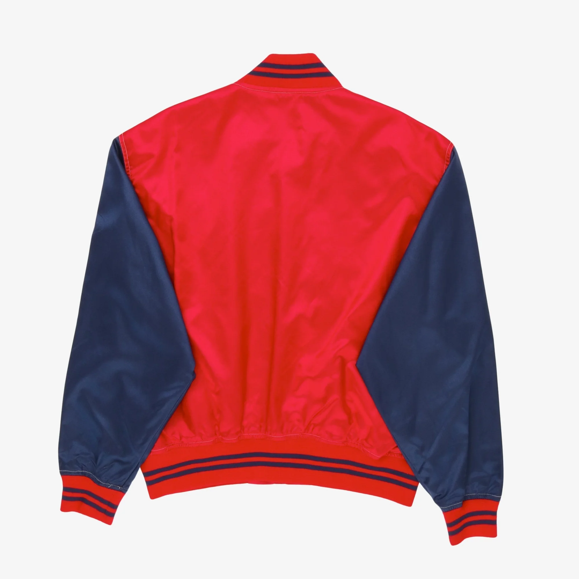 Vintage White Tab Satin Varsity Jacket (Italy) - Image 2