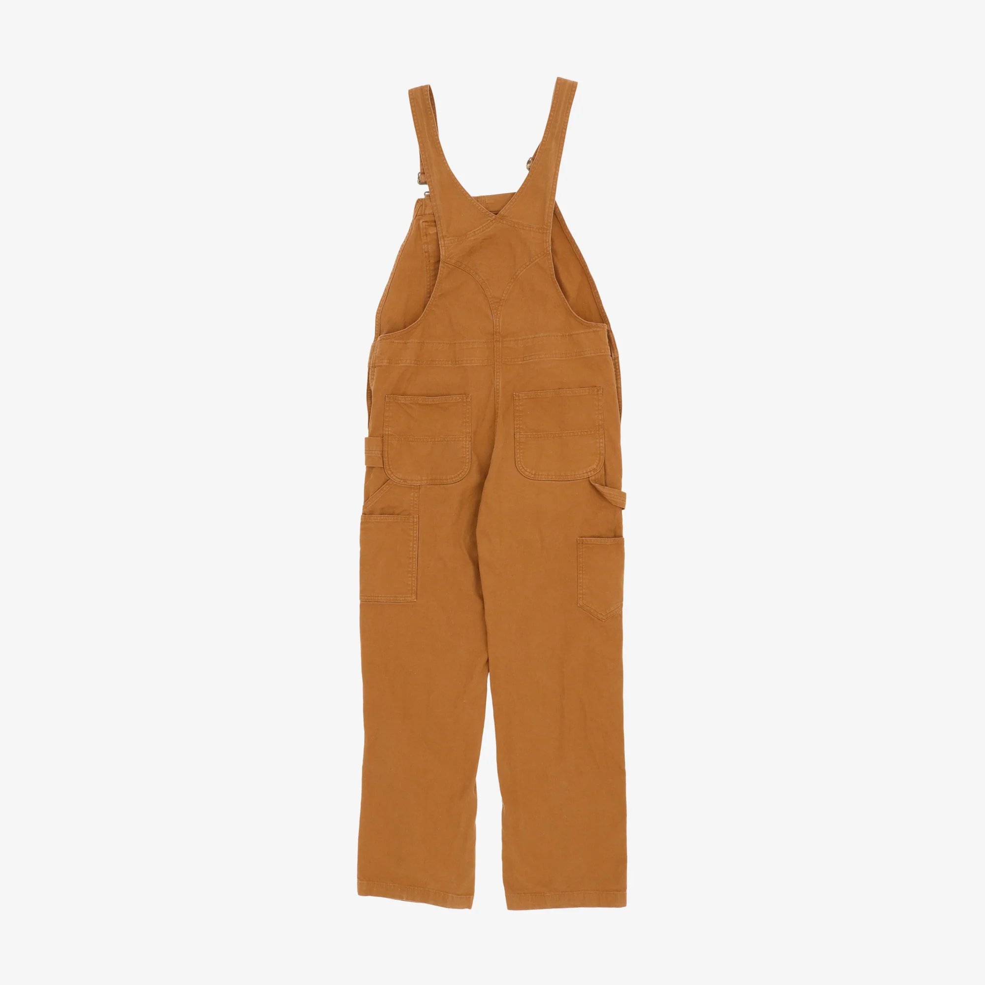 Womens Loose Fit Canvas Bib Overalls - Image 2