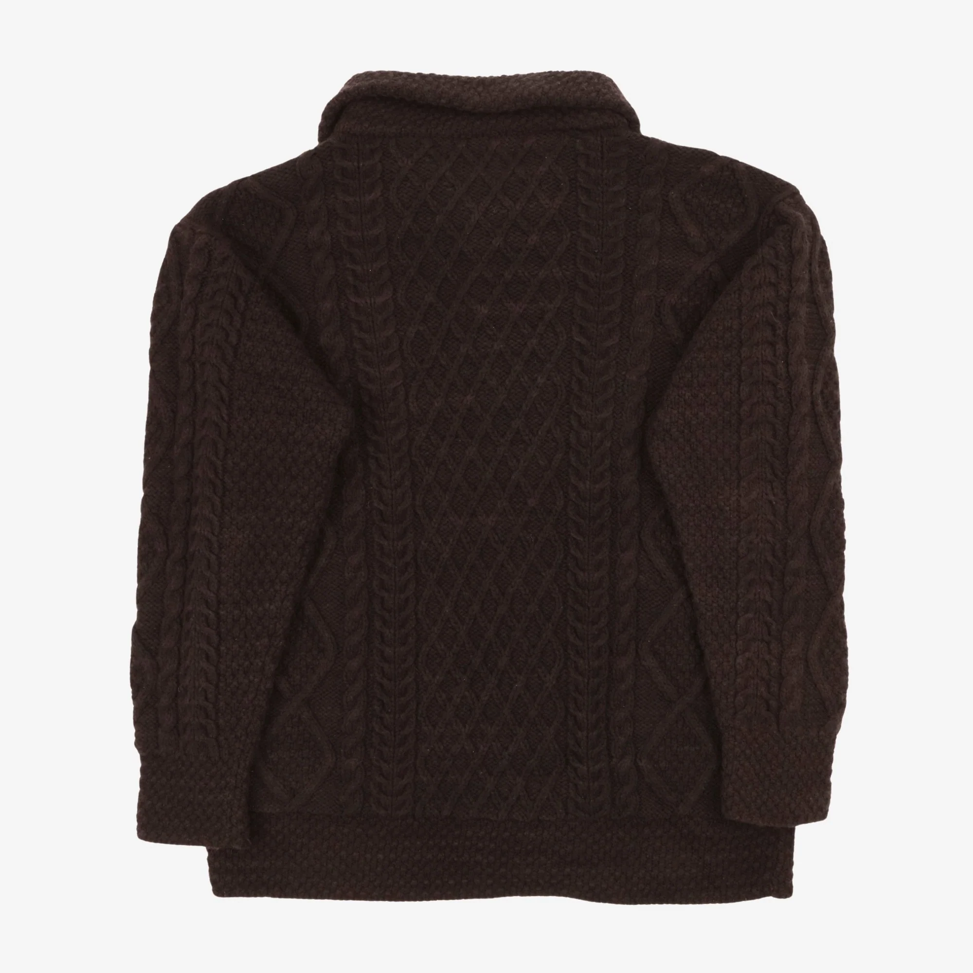 Wool Cable Knit Cardigan - Image 2