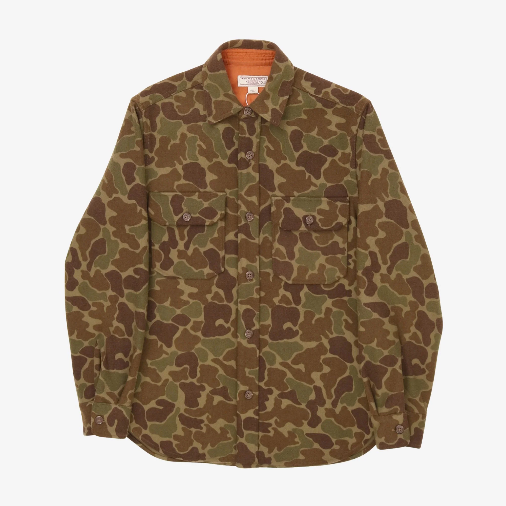 Wool Camouflage Shirt Jacket