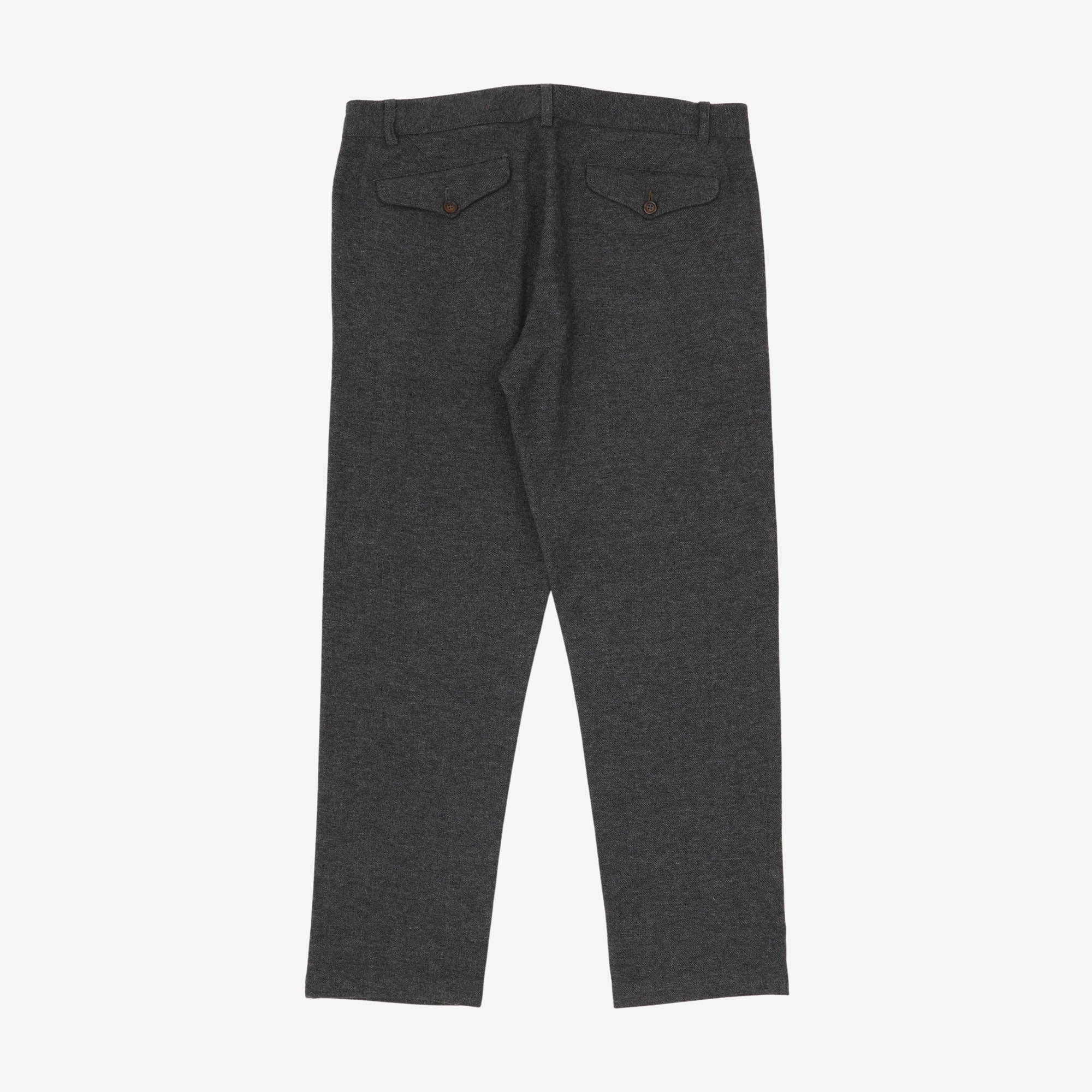 Wool Flat Front Trousers (36W X 29L) - Image 2