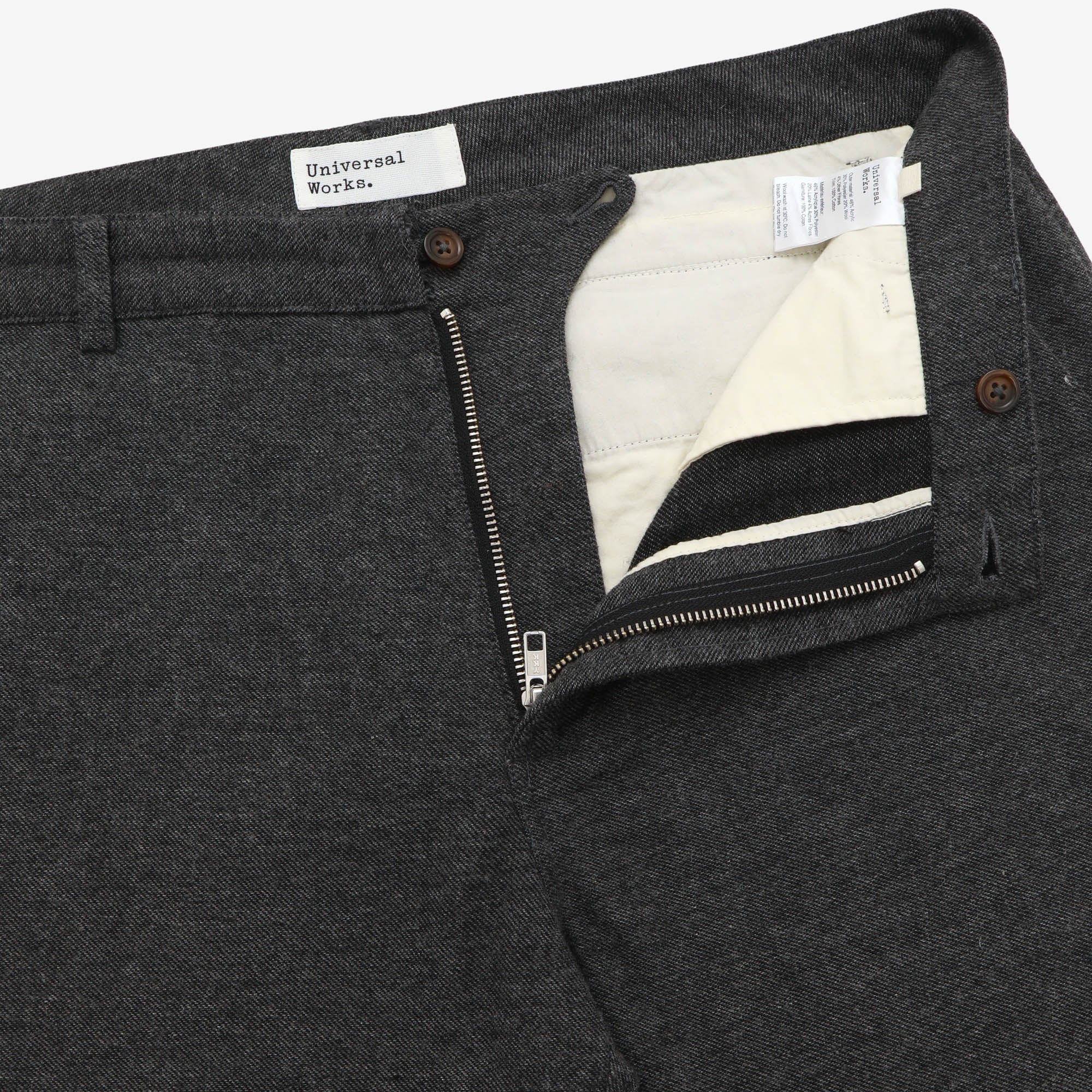 Wool Flat Front Trousers (36W X 29L) - Image 3
