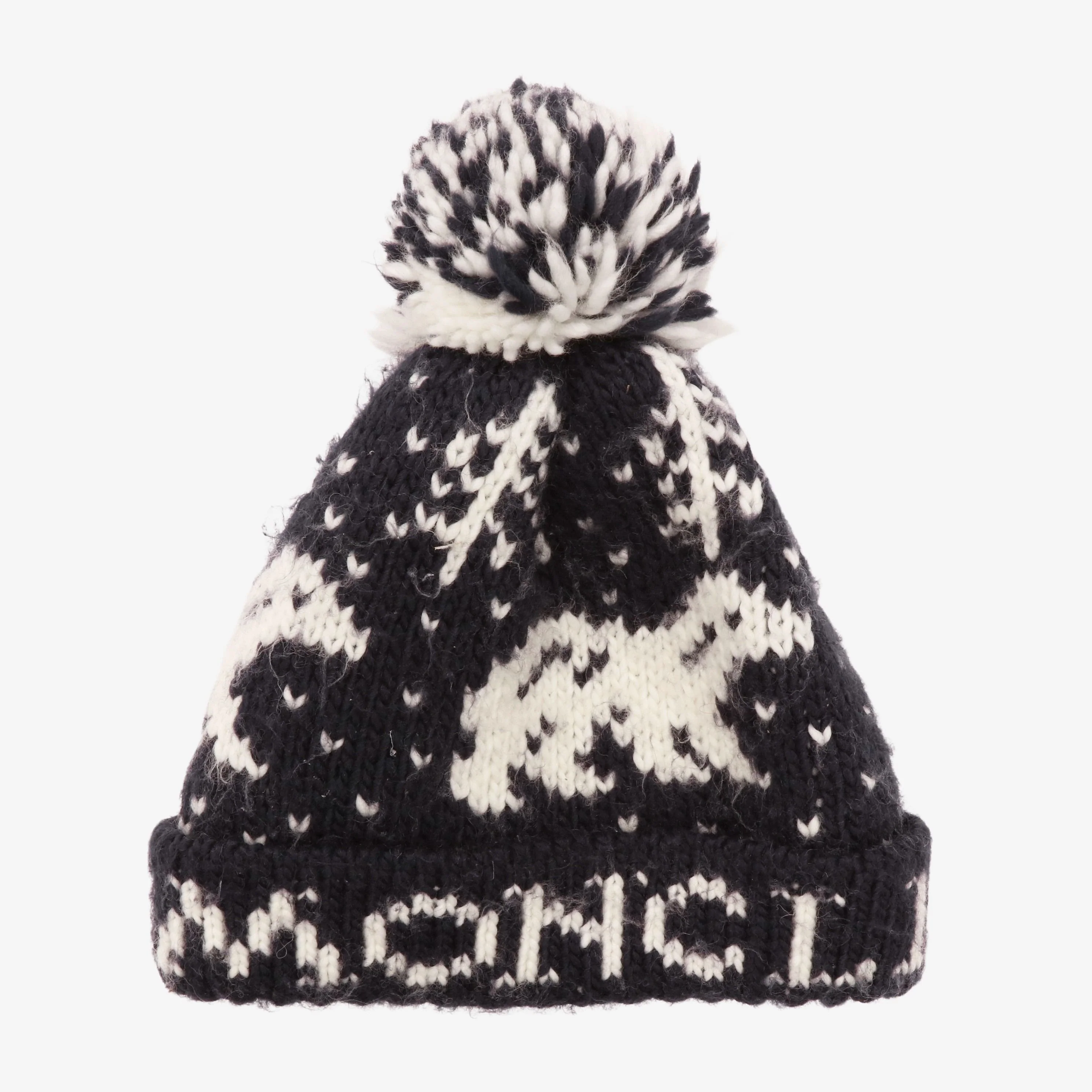 Wool Knit Bobble Beanie