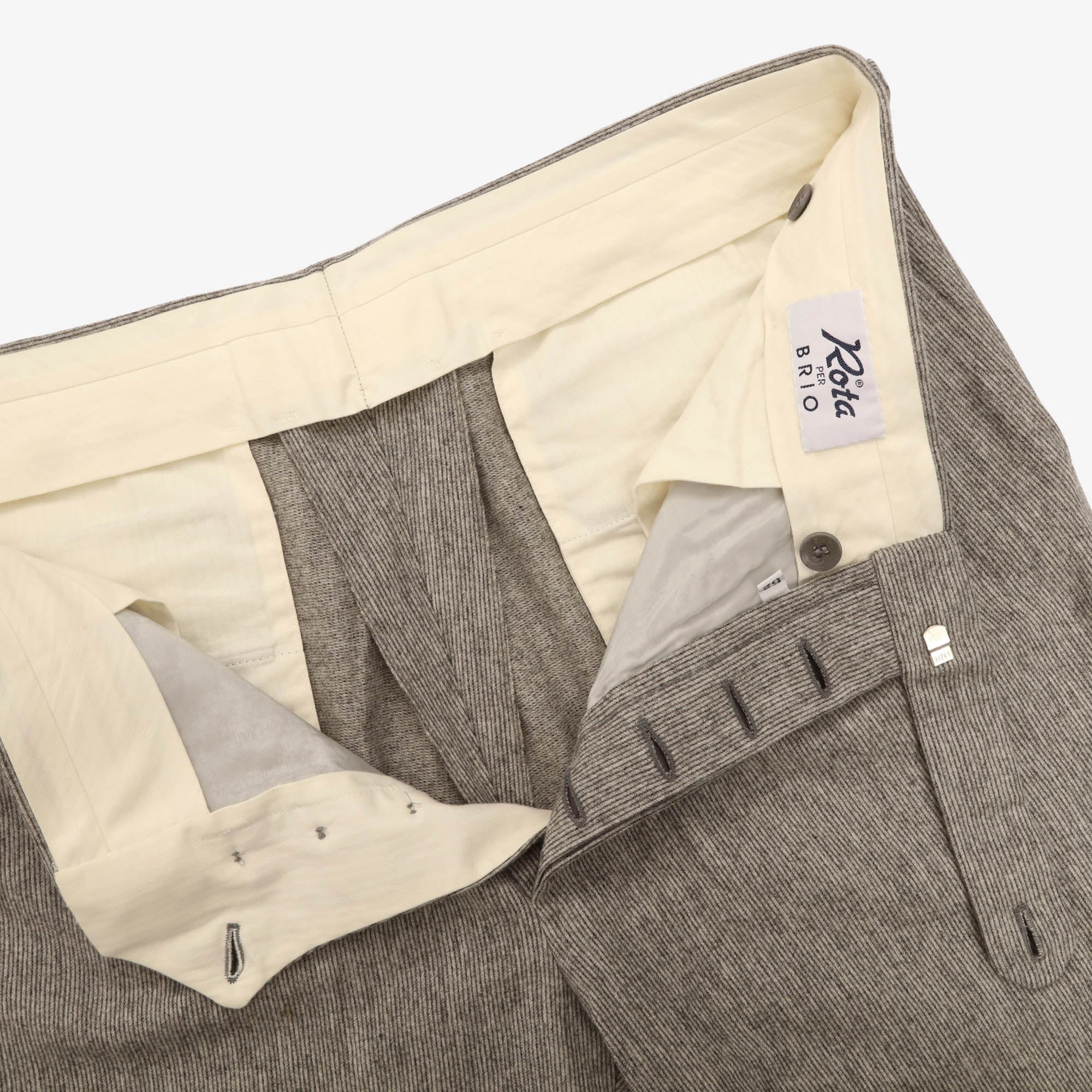 Wool Pleated Trousers (36W X 28L) - Image 3