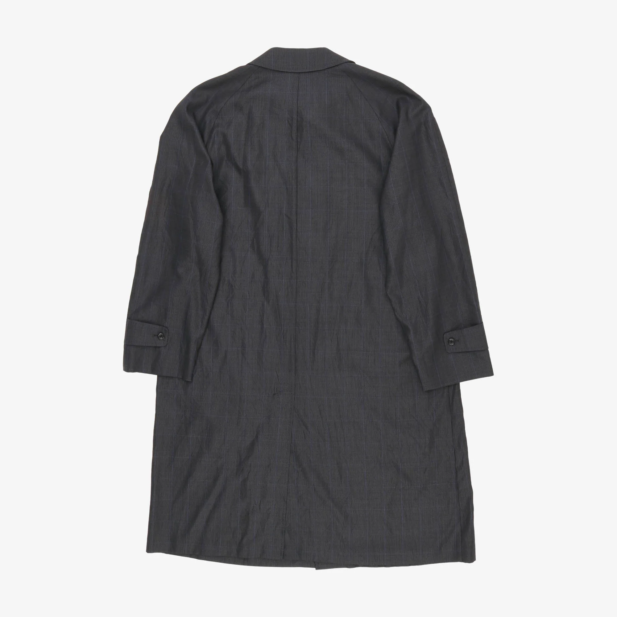 Wool Silk Check Overcoat - Image 2