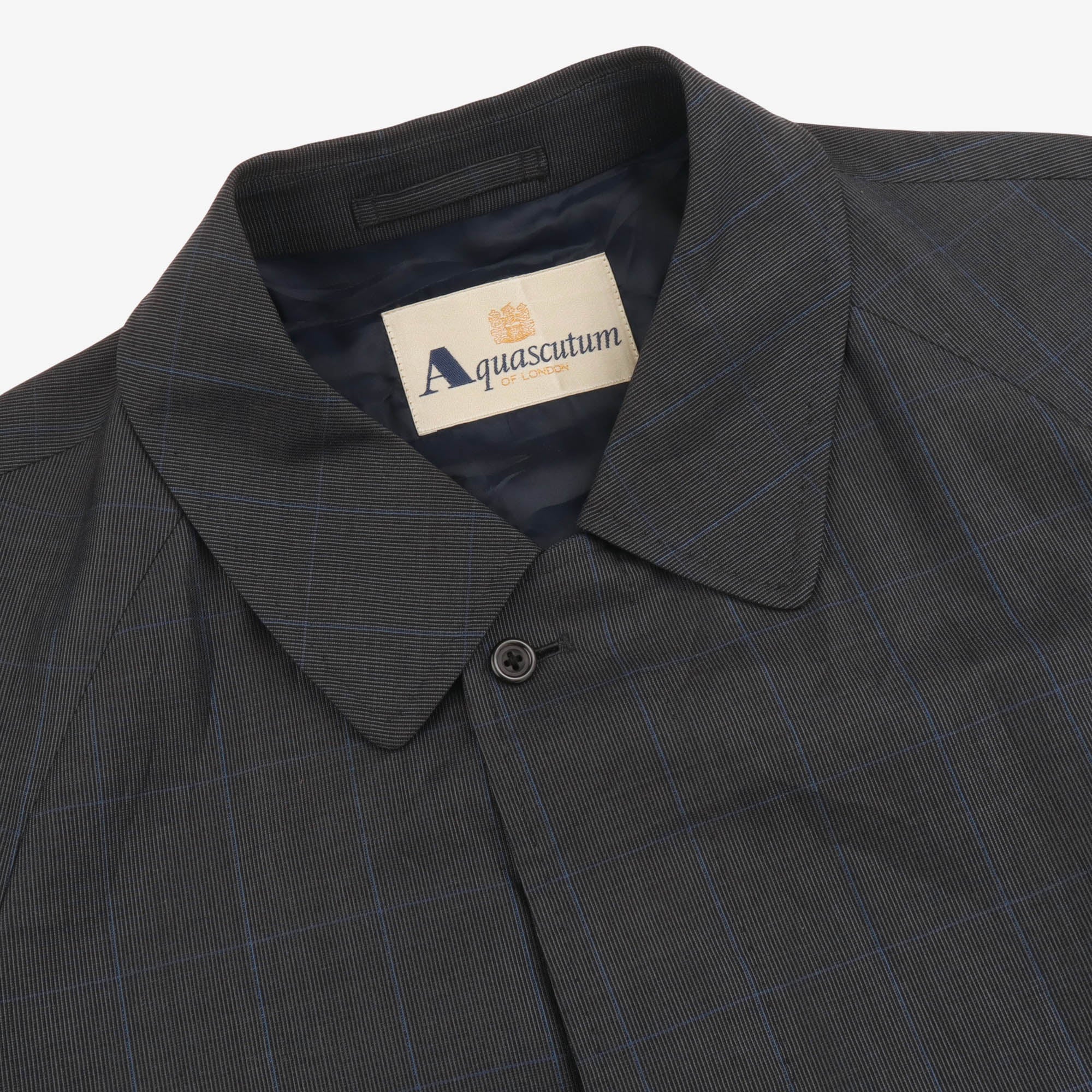 Wool Silk Check Overcoat - Image 4