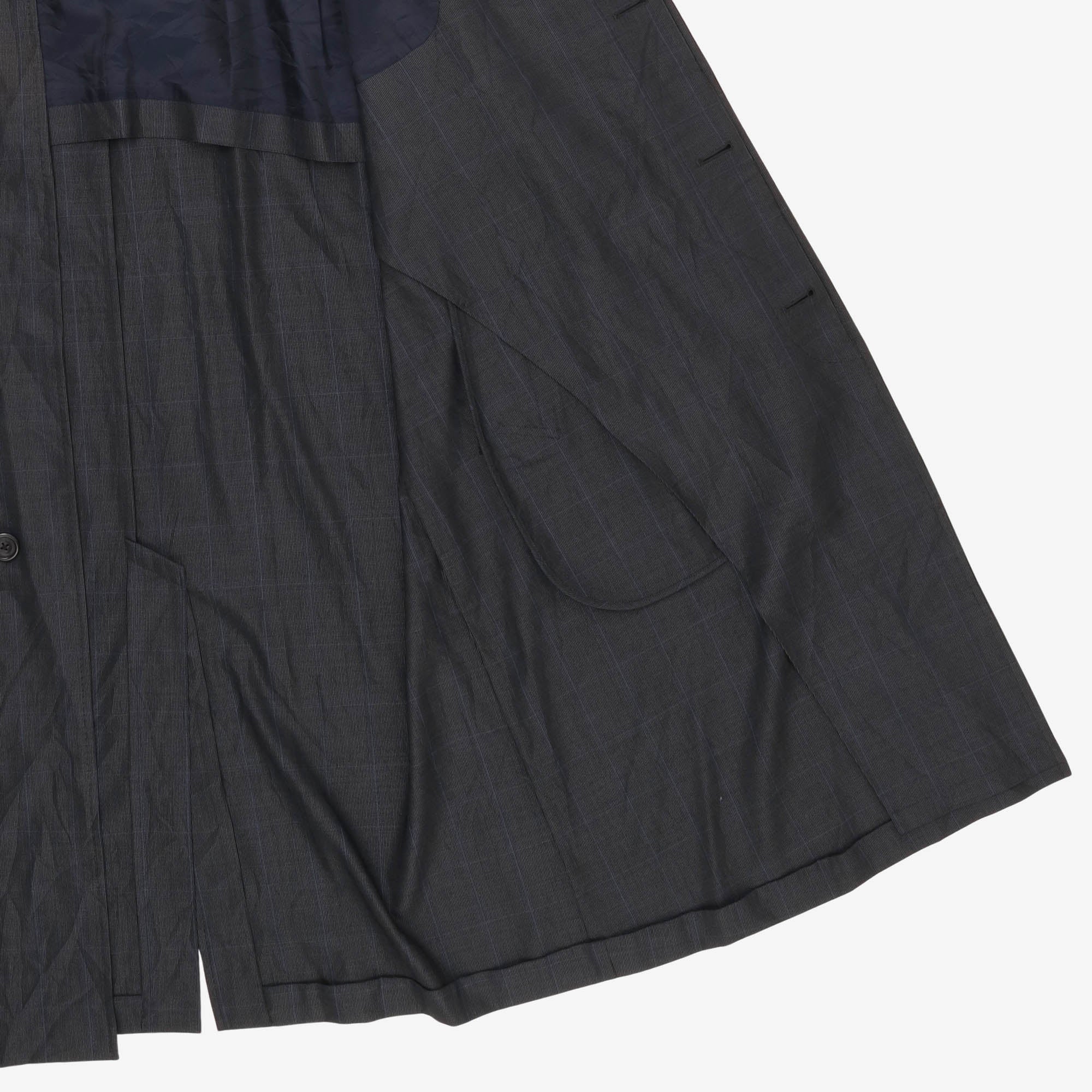 Wool Silk Check Overcoat - Image 5