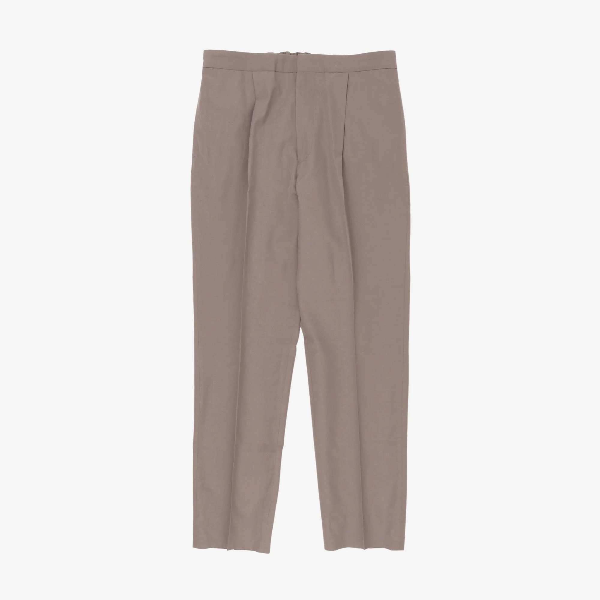 Wool Silk Pleated Easy Pants (36W X 30.5L)